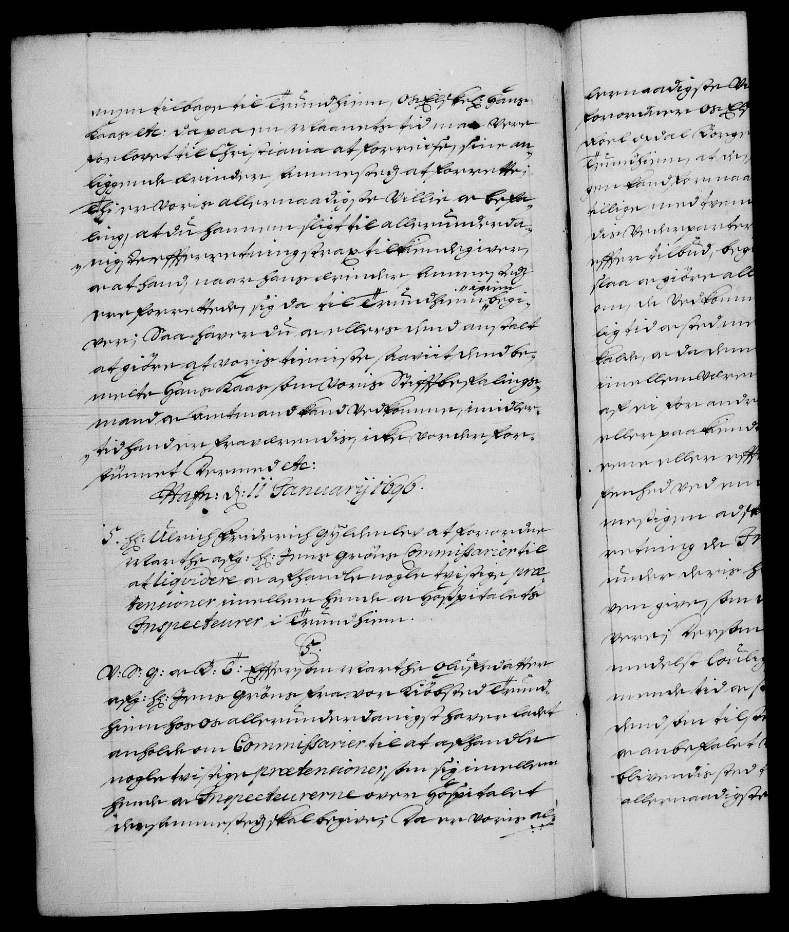Danske Kanselli 1572-1799, RA/EA-3023/F/Fc/Fca/Fcab/L0015: Norske tegnelser (mikrofilm), 1692-1699, p. 246b