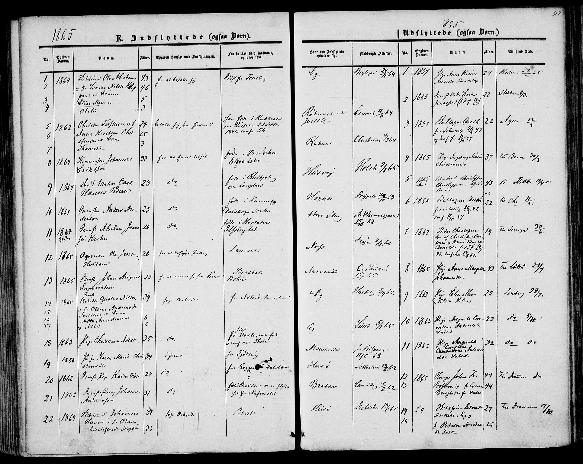 Sem kirkebøker, AV/SAKO-A-5/F/Fa/L0007: Parish register (official) no. I 7, 1856-1865, p. 517