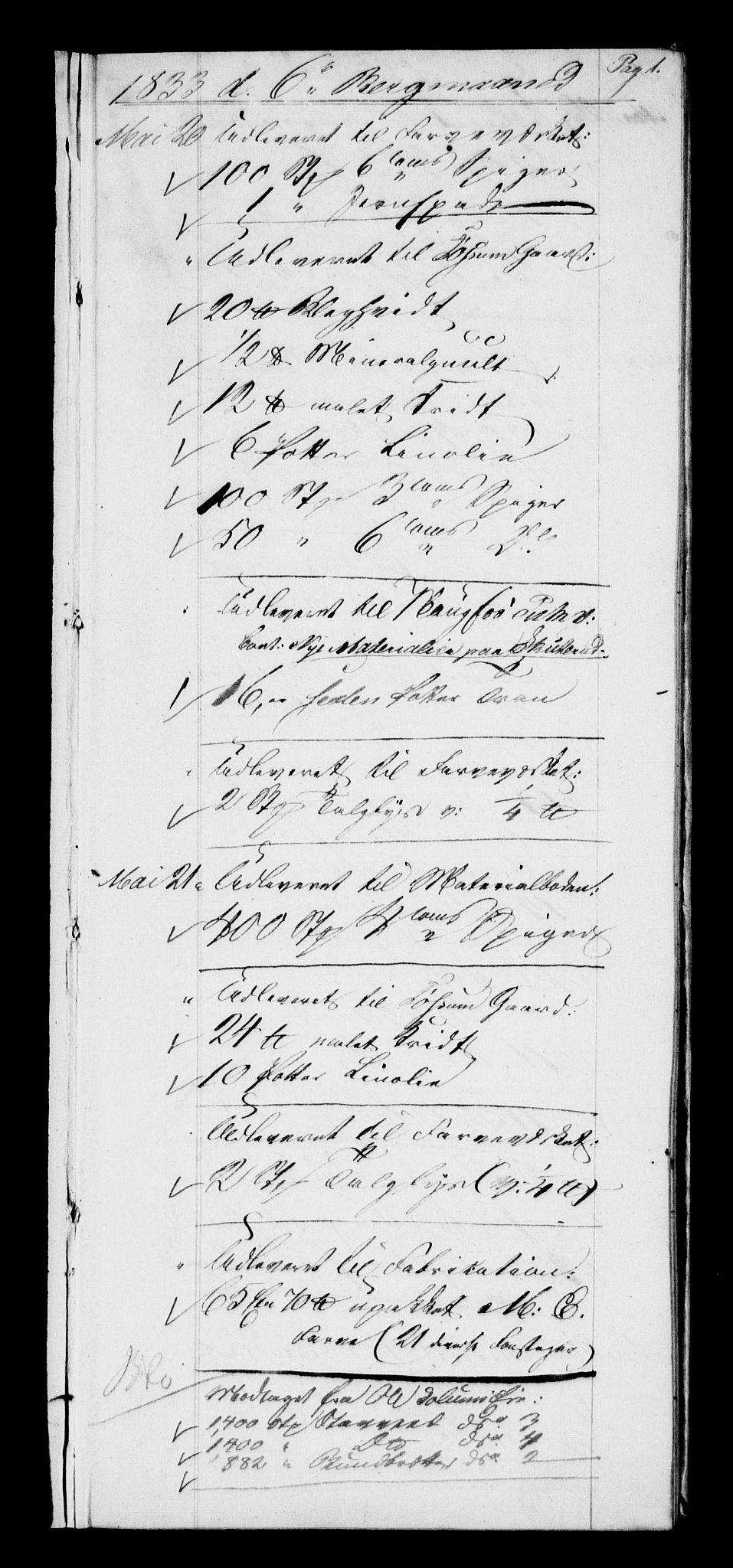 Modums Blaafarveværk, RA/PA-0157/G/Gd/Gdb/L0200: Annotations Bog, Dagbok over inn- og utgående materiale, 1833-1836, p. 2