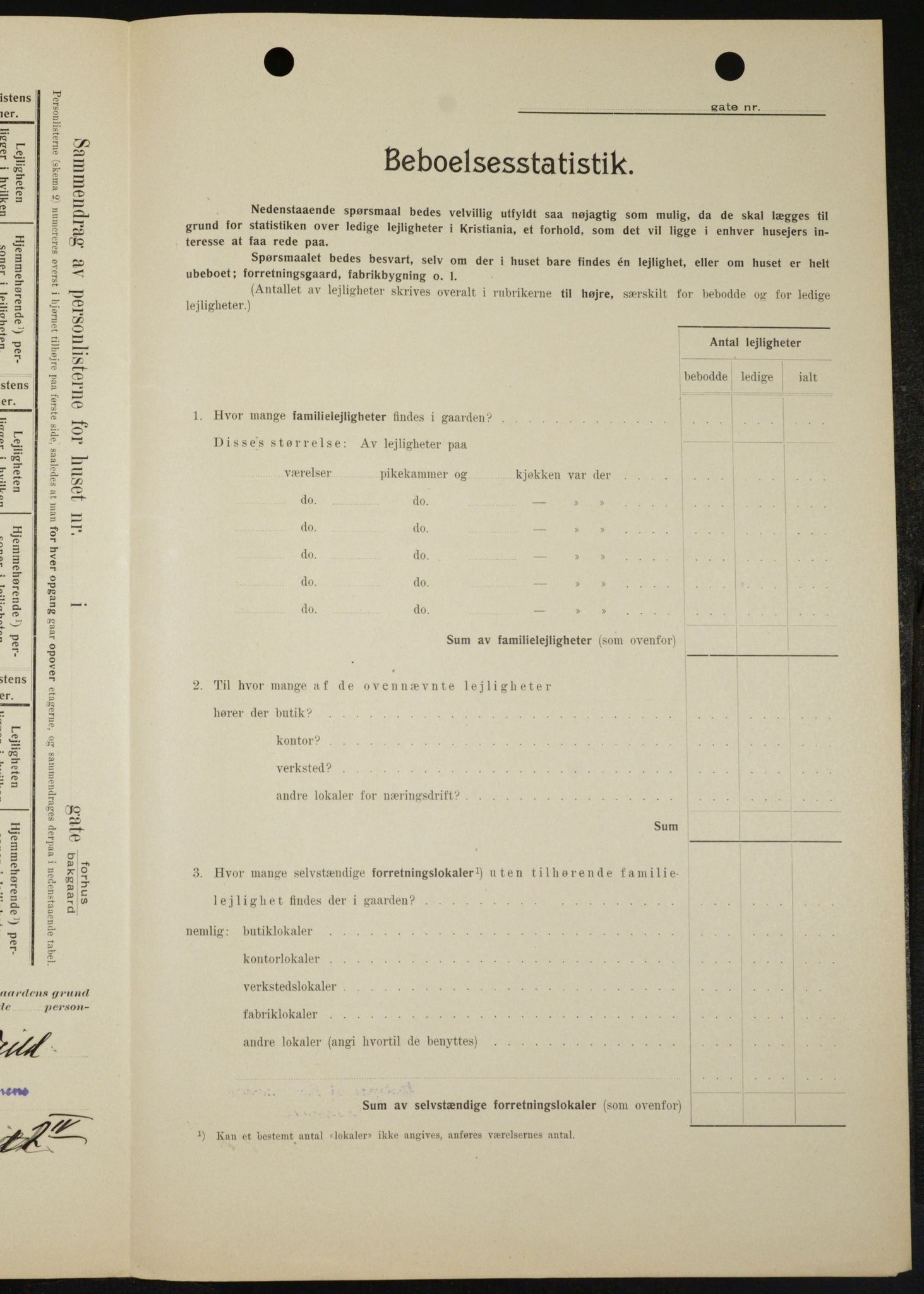 OBA, Municipal Census 1909 for Kristiania, 1909, p. 4929