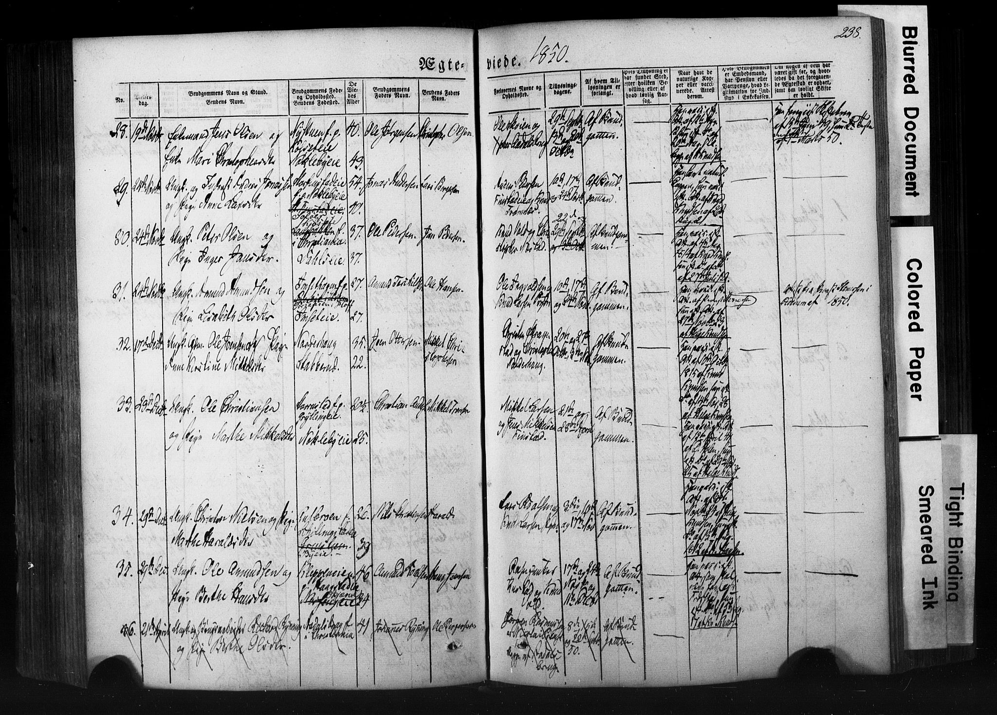 Løten prestekontor, AV/SAH-PREST-022/K/Ka/L0007: Parish register (official) no. 7, 1850-1859, p. 238