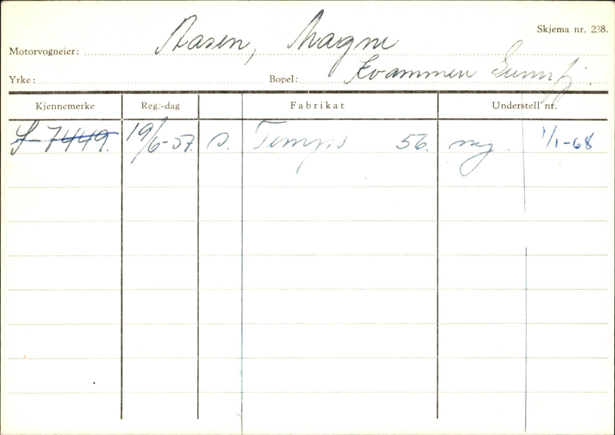 Statens vegvesen, Sogn og Fjordane vegkontor, AV/SAB-A-5301/4/F/L0132: Eigarregister Askvoll A-Å. Balestrand A-Å, 1945-1975, p. 1520