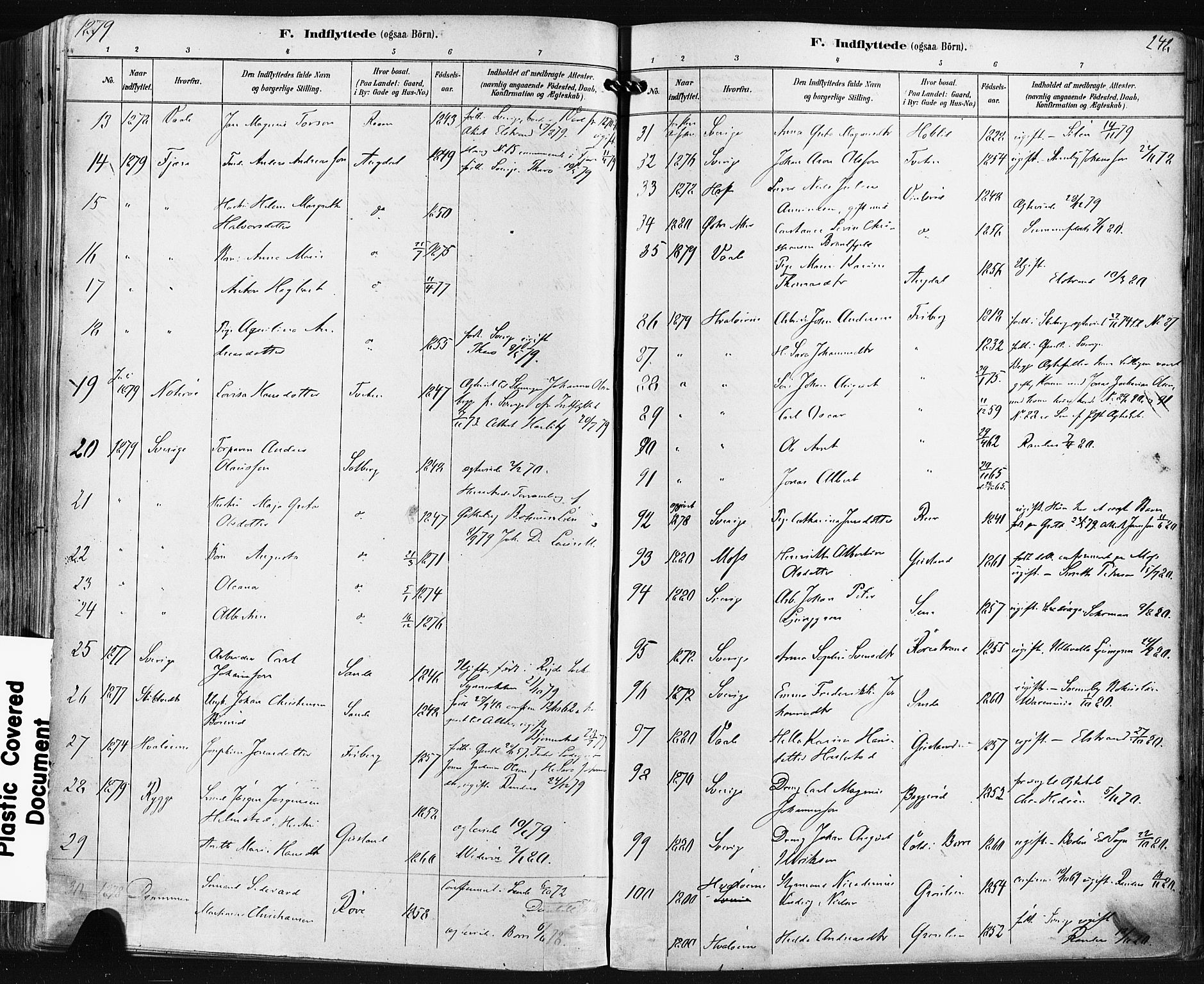 Borre kirkebøker, AV/SAKO-A-338/F/Fa/L0009: Parish register (official) no. I 9, 1878-1896, p. 248