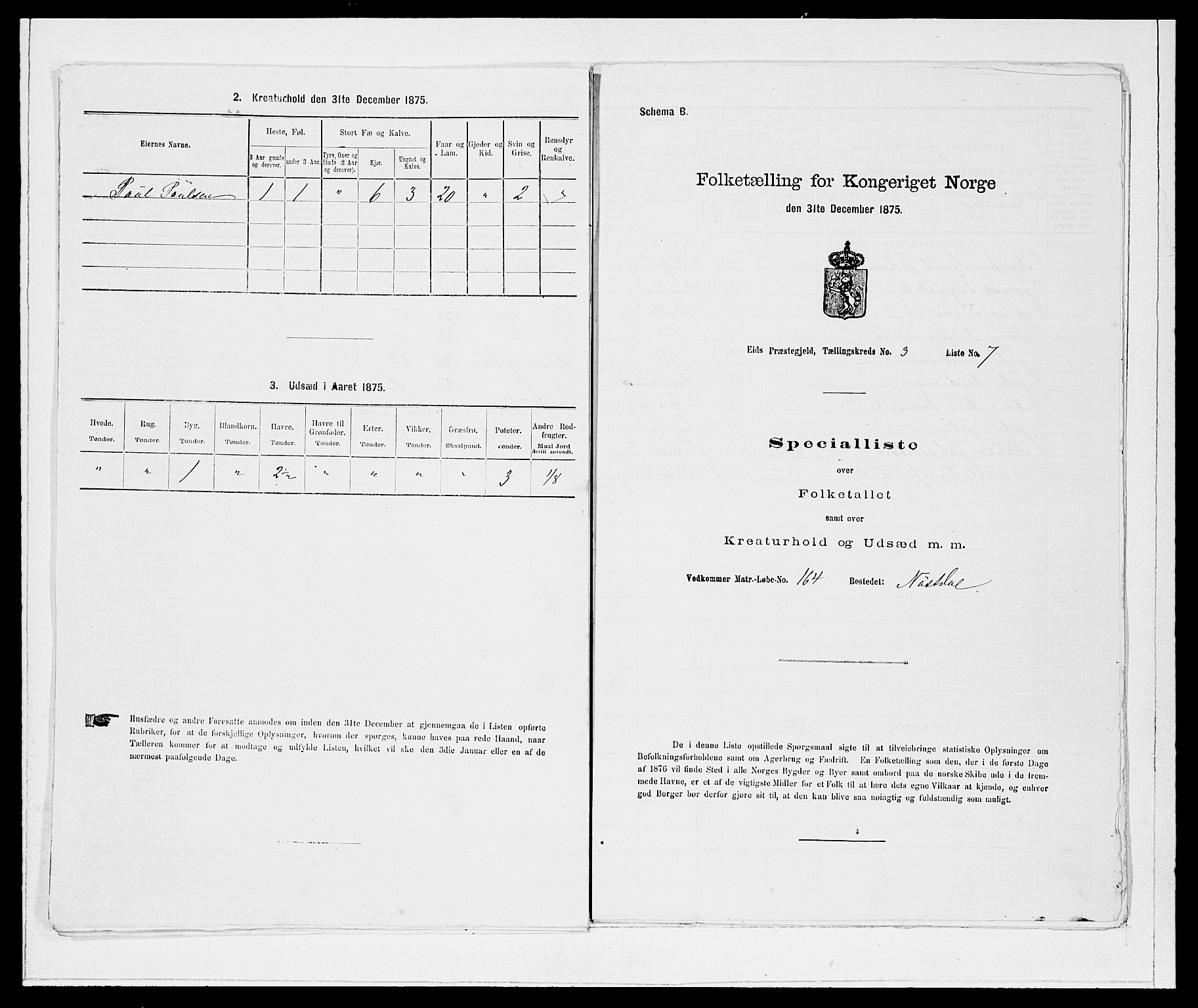 SAB, 1875 Census for 1443P Eid, 1875, p. 242