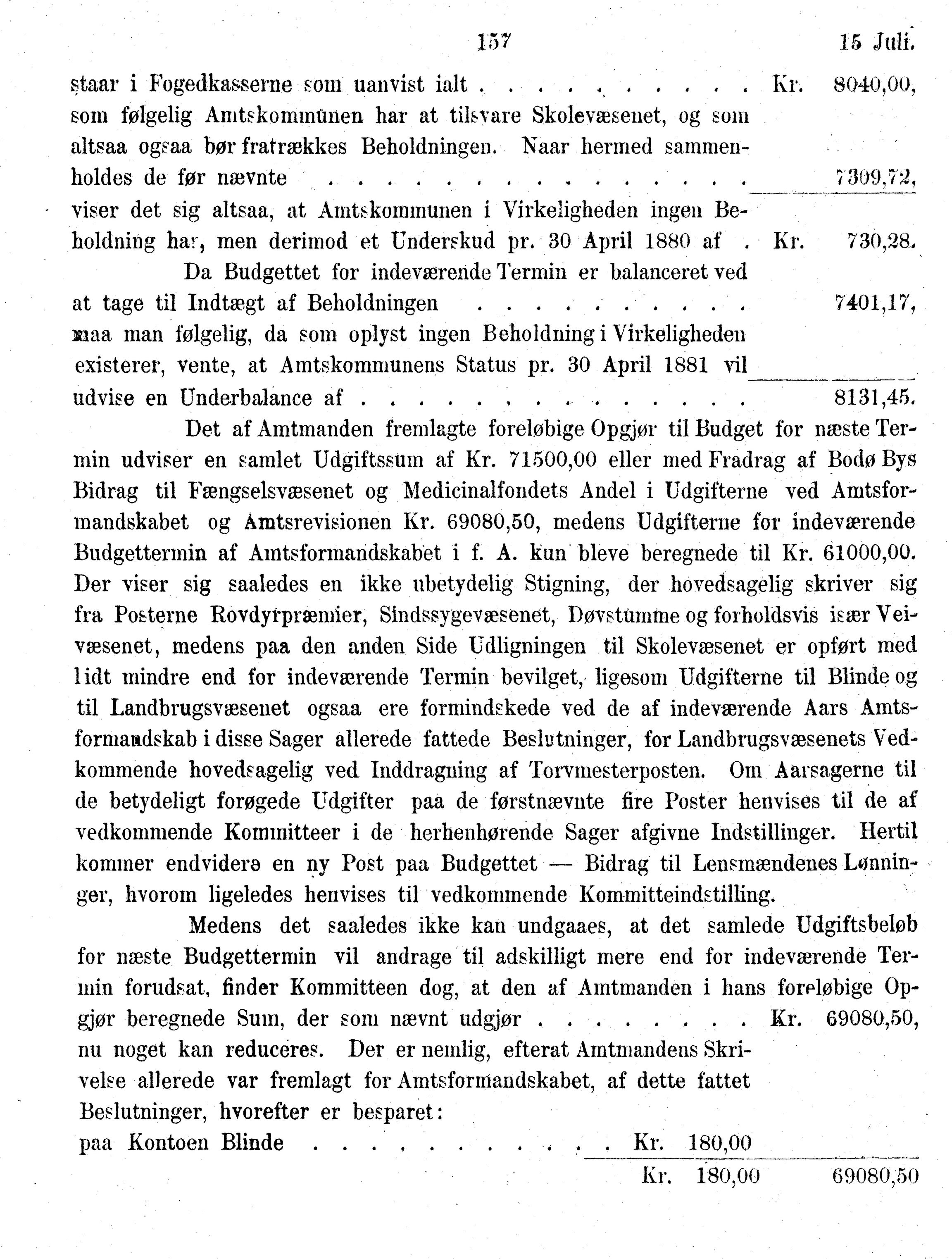 Nordland Fylkeskommune. Fylkestinget, AIN/NFK-17/176/A/Ac/L0010: Fylkestingsforhandlinger 1874-1880, 1874-1880