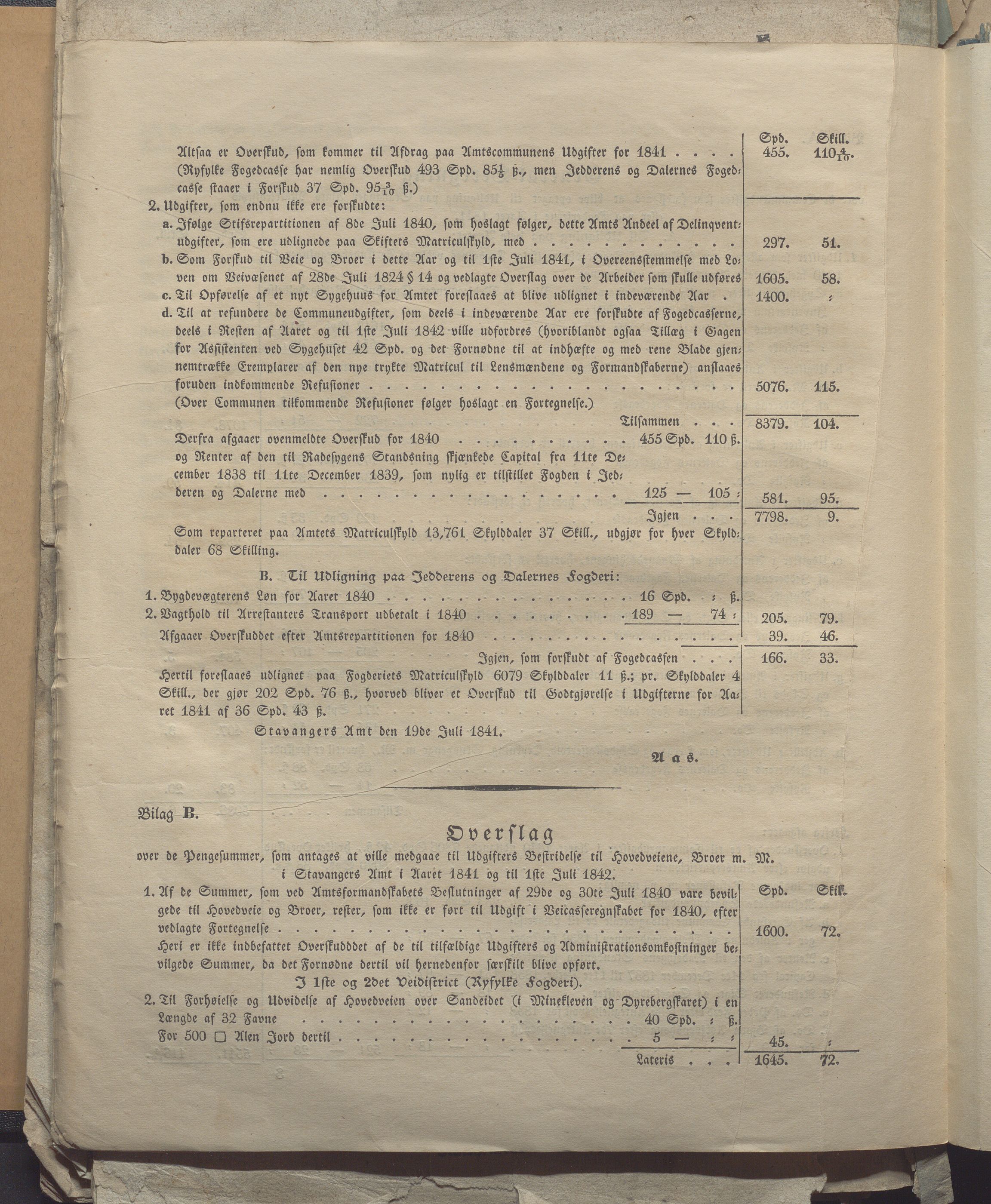 Rogaland fylkeskommune - Fylkesrådmannen , IKAR/A-900/A, 1838-1848, p. 64