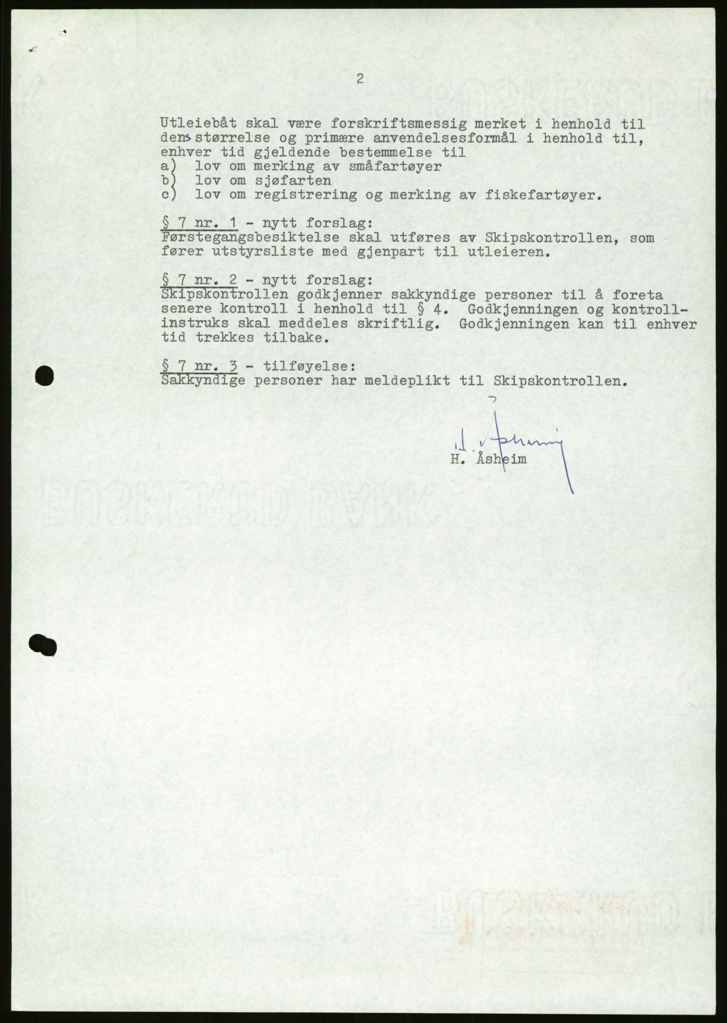 Sjøfartsdirektoratet med forløpere, generelt arkiv, AV/RA-S-1407/D/Du/Duc/L0642/0001: Skipskontrollen - Forskrifter / Forskrift om utleiebåter (2 mapper), 1978-1987, p. 315
