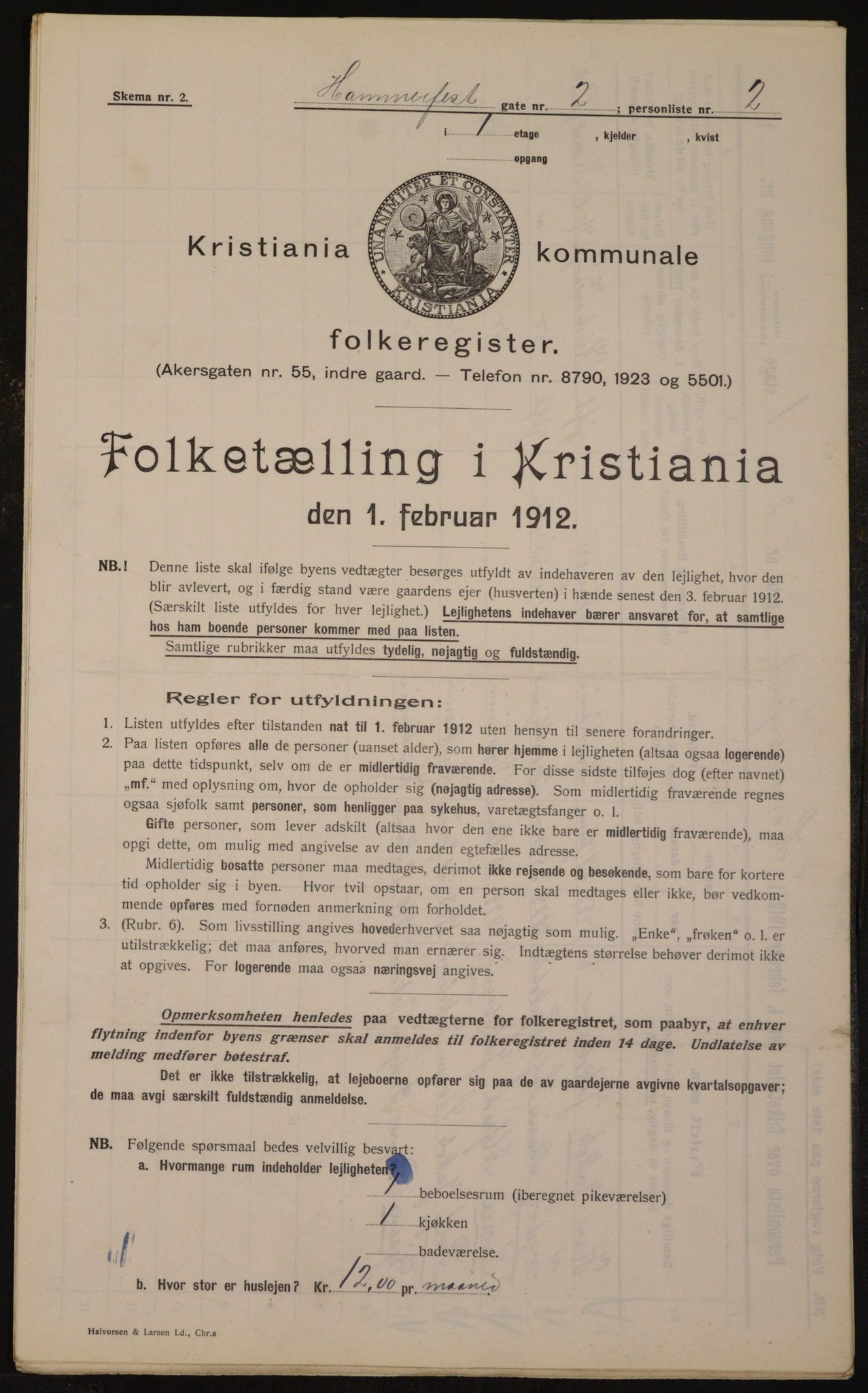 OBA, Municipal Census 1912 for Kristiania, 1912, p. 34180