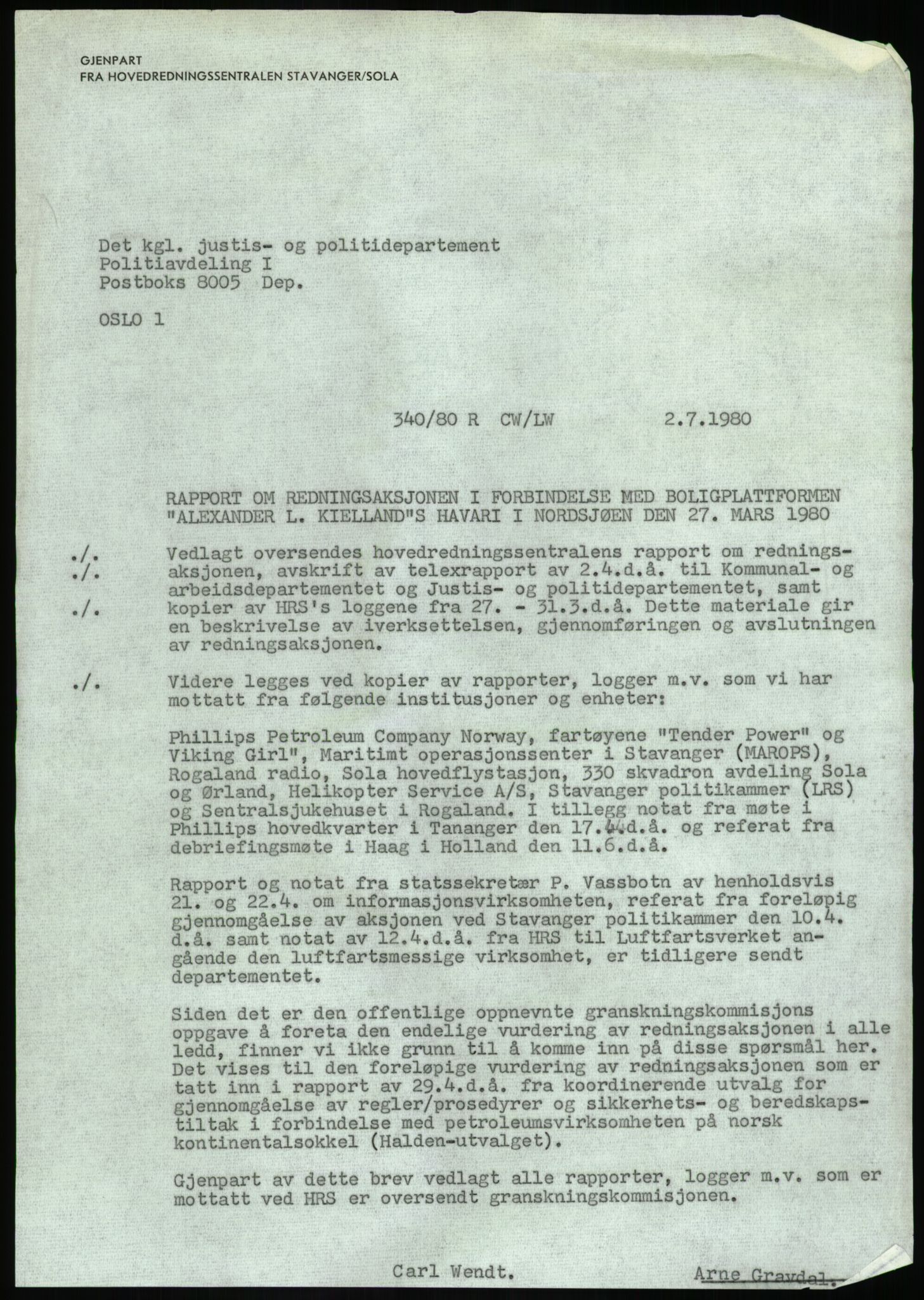 Justisdepartementet, Granskningskommisjonen ved Alexander Kielland-ulykken 27.3.1980, AV/RA-S-1165/D/L0017: P Hjelpefartøy (Doku.liste + P1-P6 av 6)/Q Hovedredningssentralen (Q0-Q27 av 27), 1980-1981, p. 39