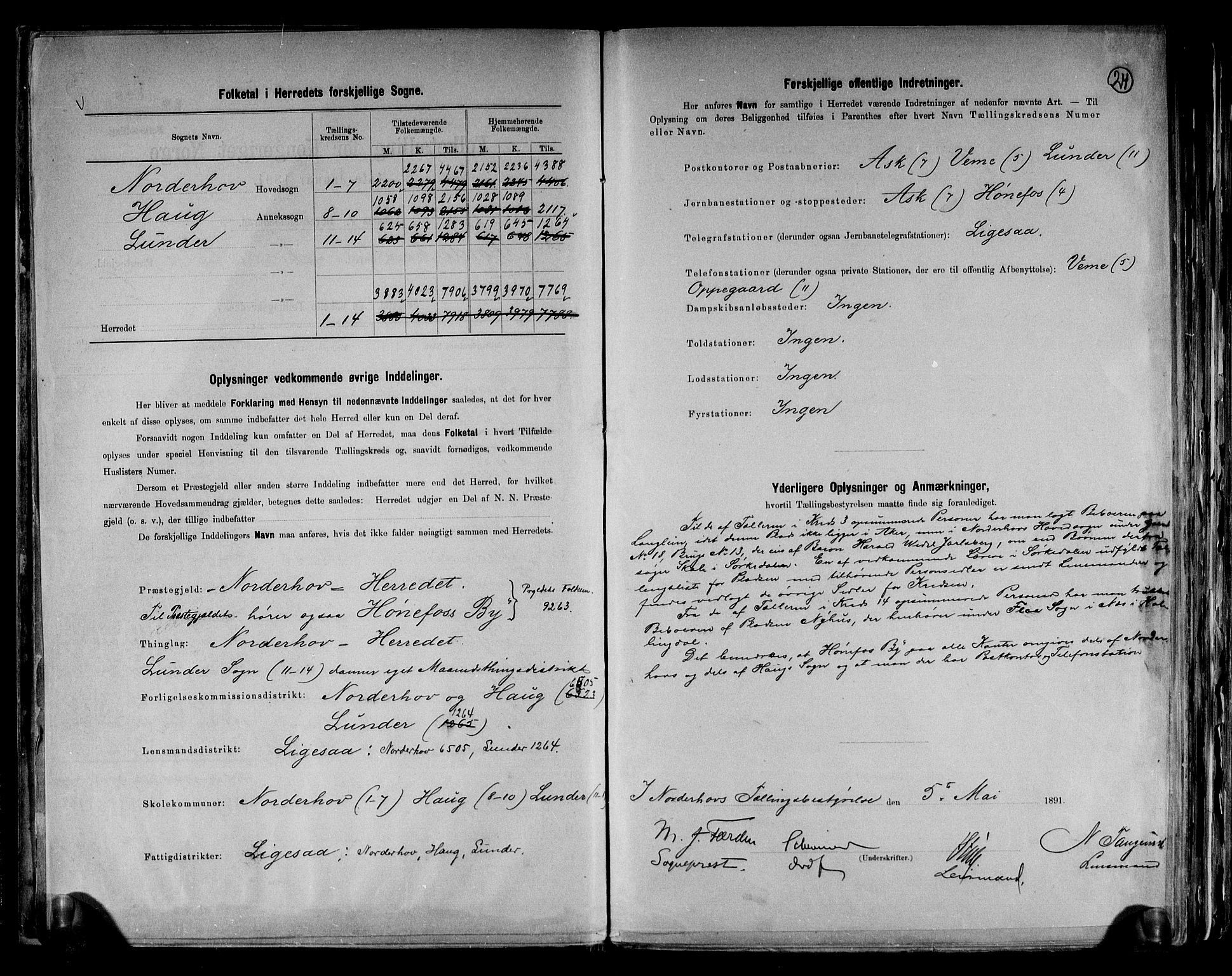 RA, 1891 census for 0613 Norderhov, 1891, p. 3