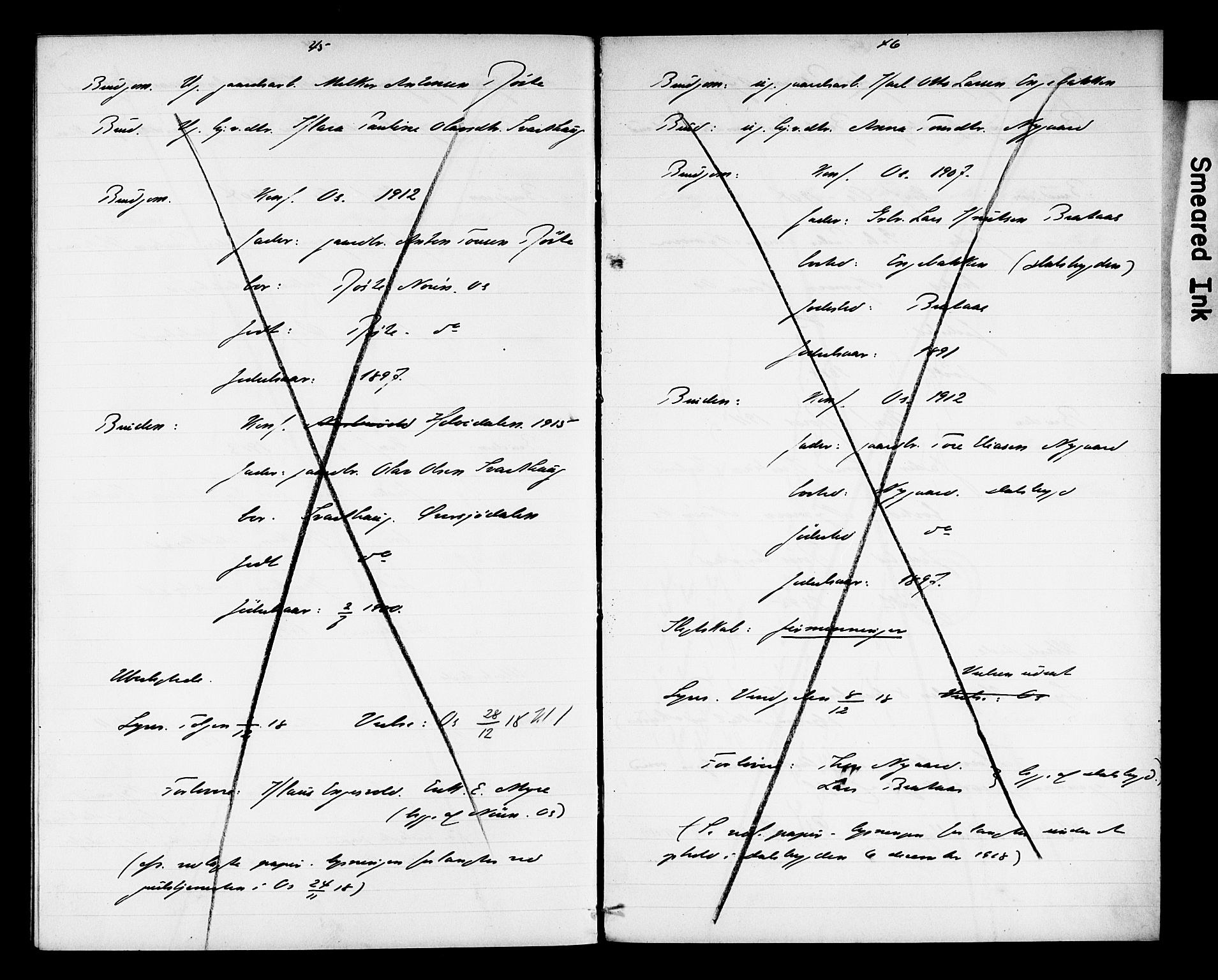 Tolga prestekontor, AV/SAH-PREST-062/N/L0004: Banns register no. 31, 1916-1920, p. 45-46