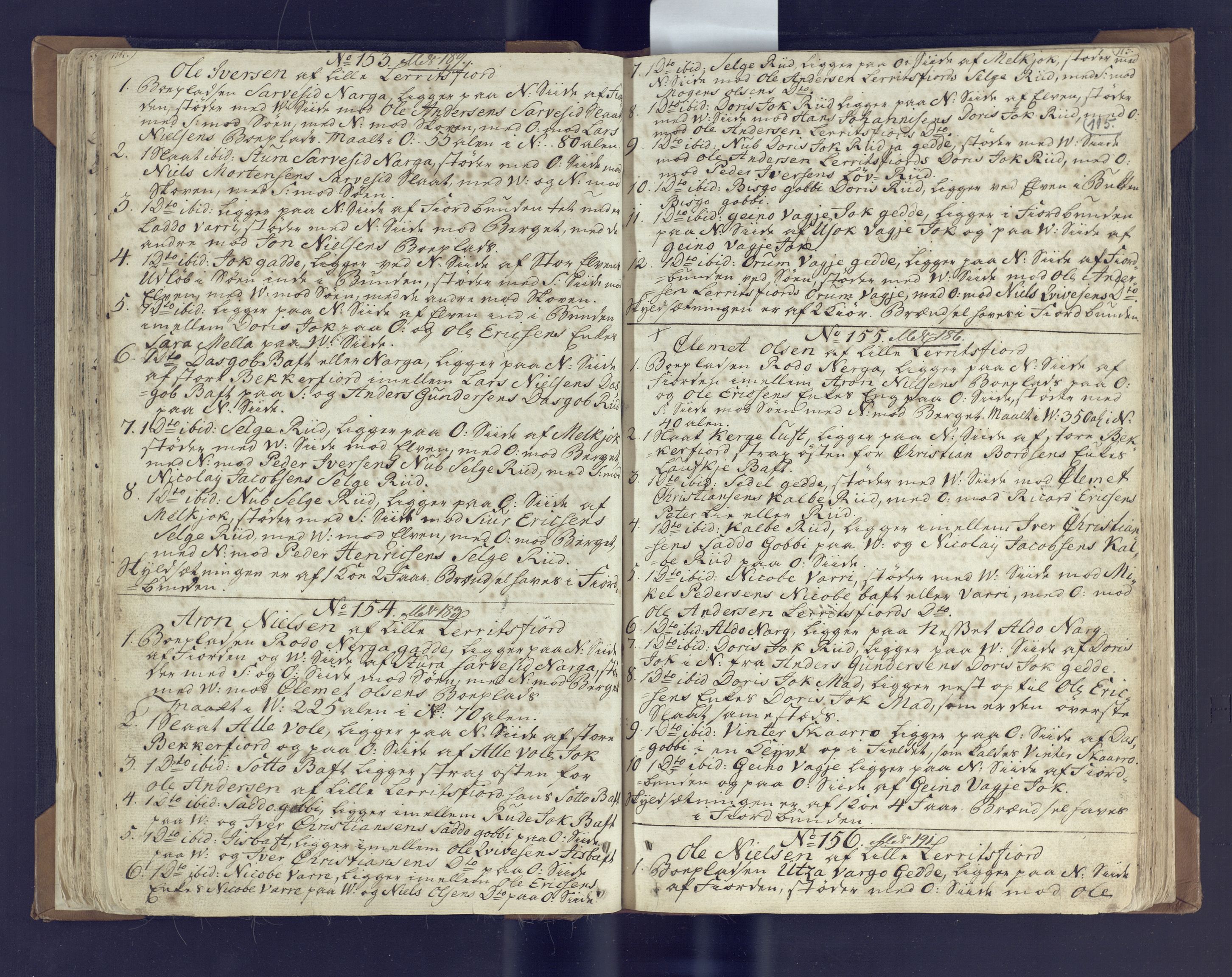 Fylkesmannen i Finnmark, SATØ/S-1120/1Coa/L2882: Landmålerprotokoll (i nærmagasinet/skannet), 1776-1845, p. 61