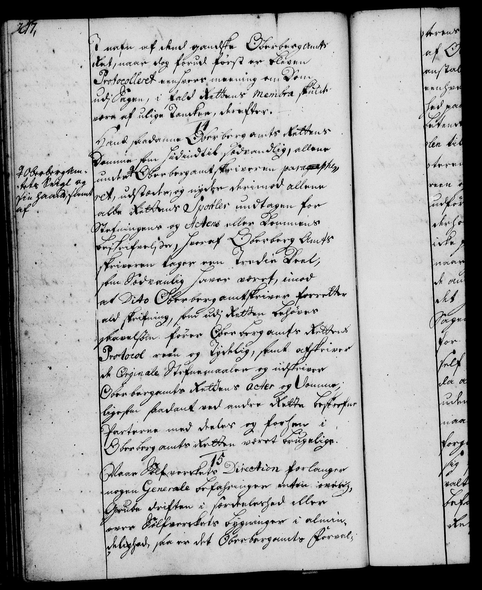 Rentekammeret, Kammerkanselliet, RA/EA-3111/G/Gg/Ggi/L0002: Norsk instruksjonsprotokoll med register (merket RK 53.35), 1729-1751, p. 217