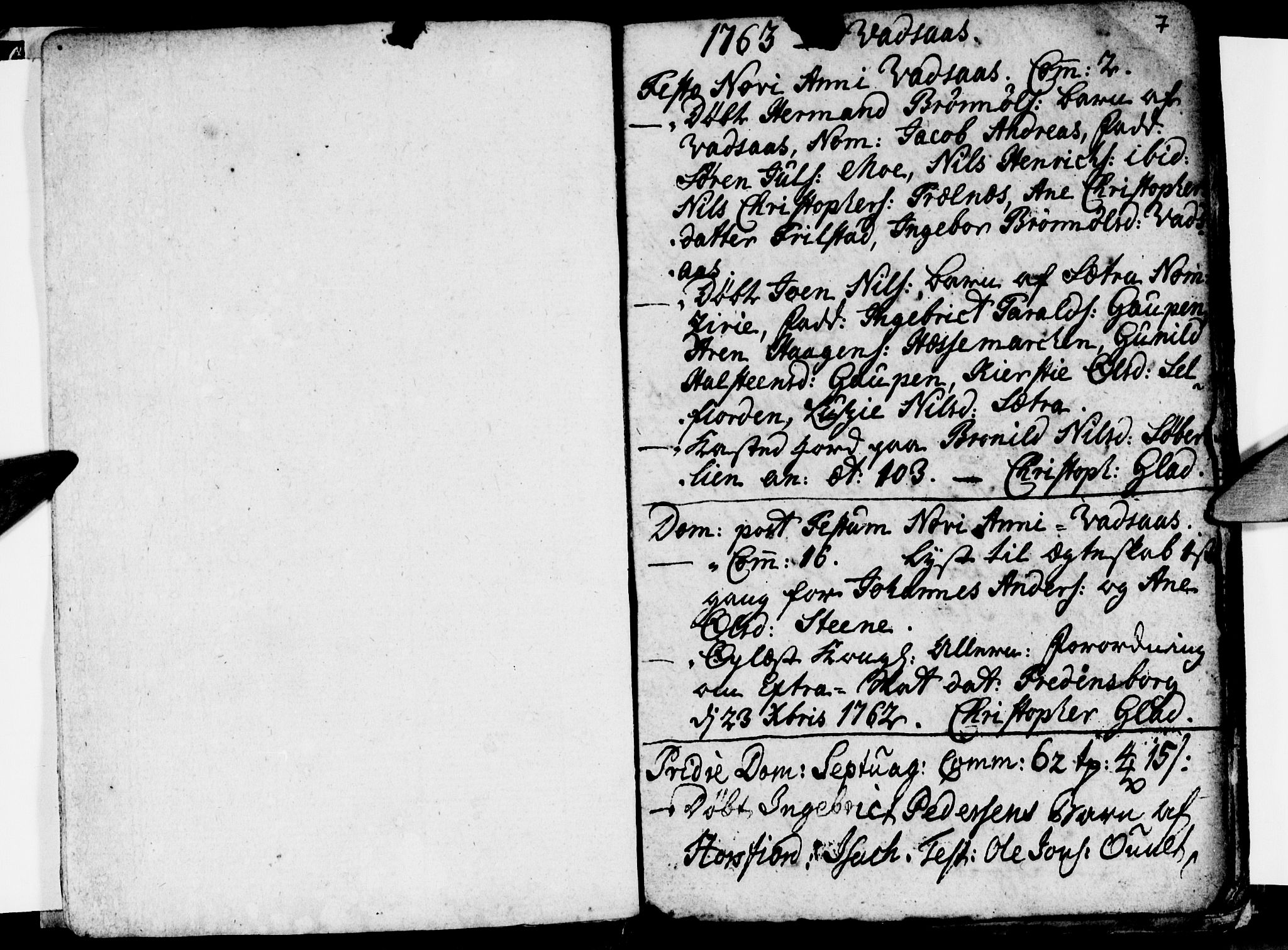 Ministerialprotokoller, klokkerbøker og fødselsregistre - Nordland, SAT/A-1459/810/L0138: Parish register (official) no. 810A02, 1763-1770, p. 7