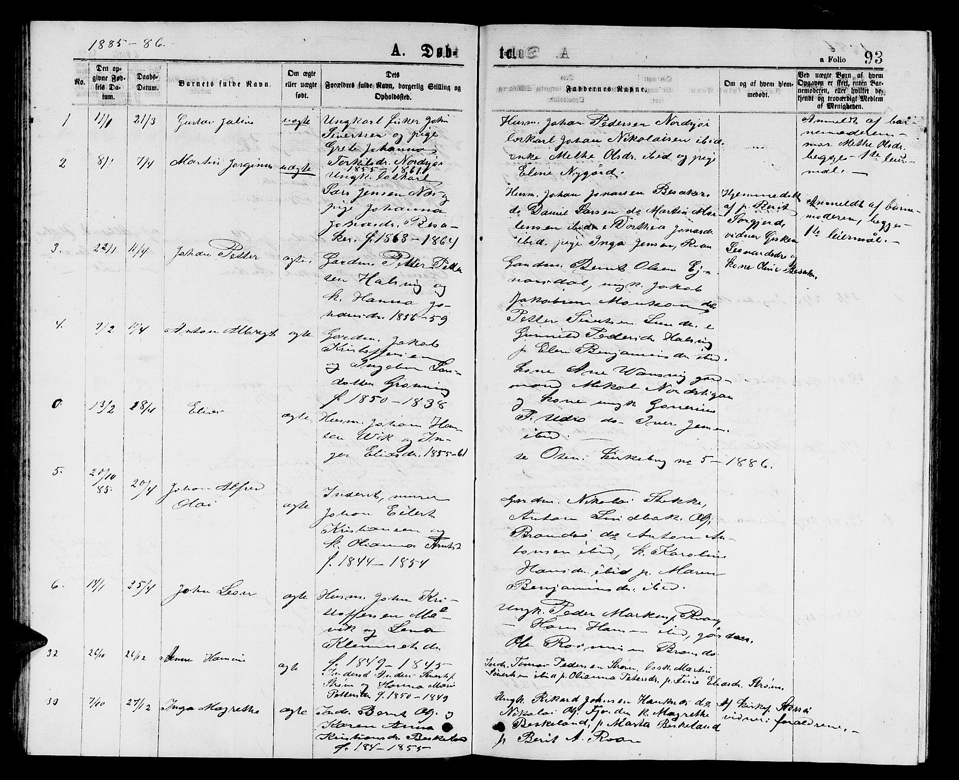 Ministerialprotokoller, klokkerbøker og fødselsregistre - Sør-Trøndelag, AV/SAT-A-1456/657/L0715: Parish register (copy) no. 657C02, 1873-1888, p. 93