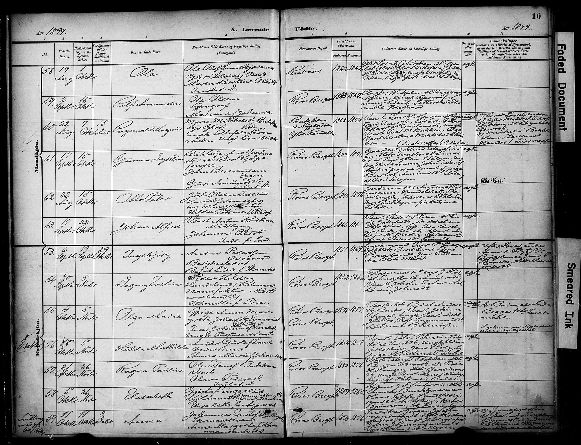 Ministerialprotokoller, klokkerbøker og fødselsregistre - Sør-Trøndelag, AV/SAT-A-1456/681/L0936: Parish register (official) no. 681A14, 1899-1908, p. 10