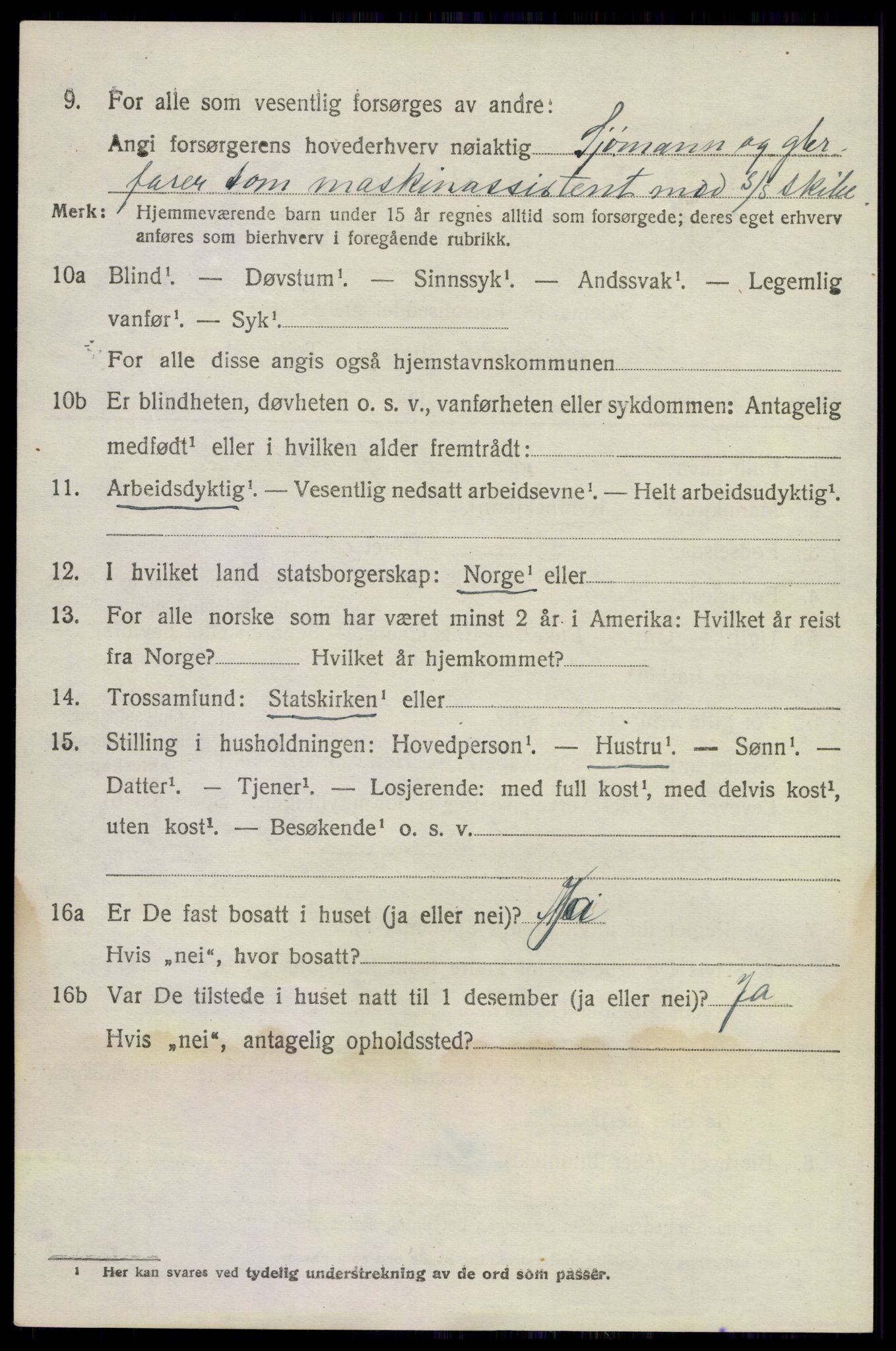 SAKO, 1920 census for Sandeherred, 1920, p. 12721