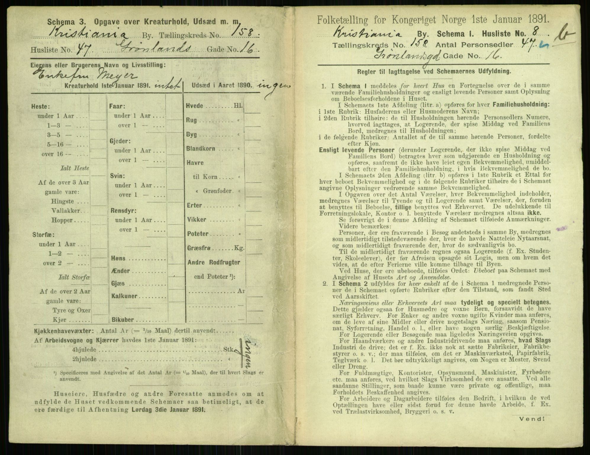 RA, 1891 census for 0301 Kristiania, 1891, p. 89649