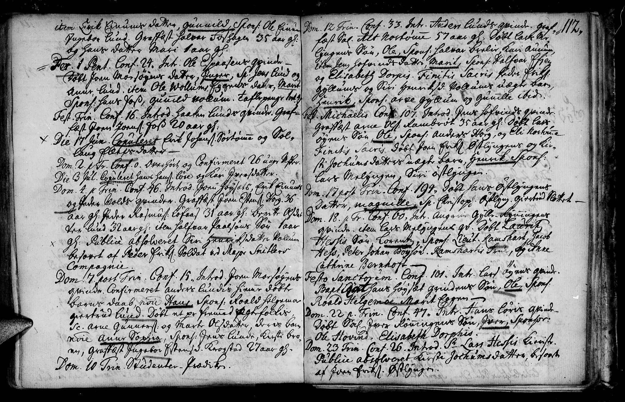 Ministerialprotokoller, klokkerbøker og fødselsregistre - Sør-Trøndelag, SAT/A-1456/692/L1101: Parish register (official) no. 692A01, 1690-1746, p. 112