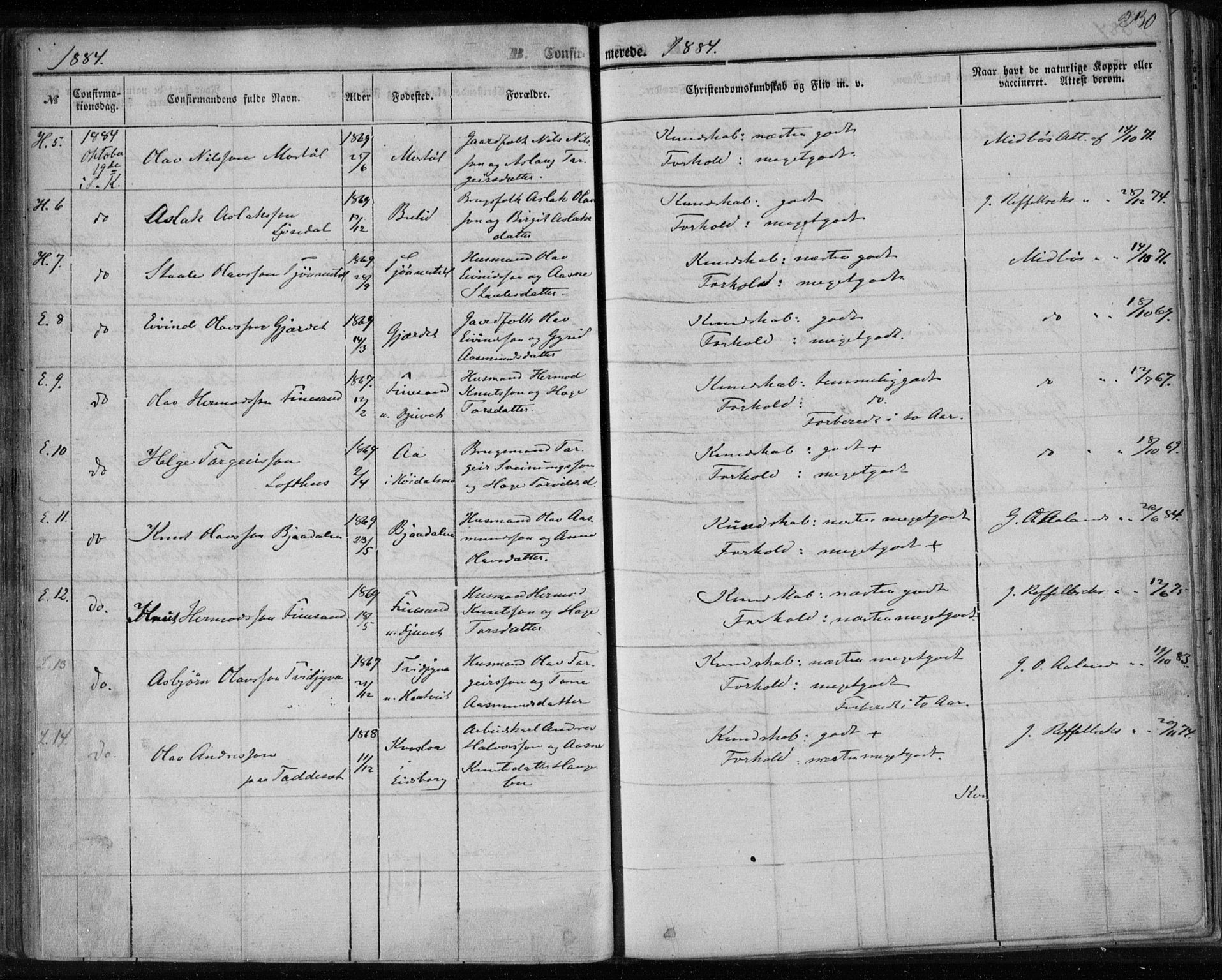 Lårdal kirkebøker, SAKO/A-284/F/Fa/L0006: Parish register (official) no. I 6, 1861-1886, p. 230
