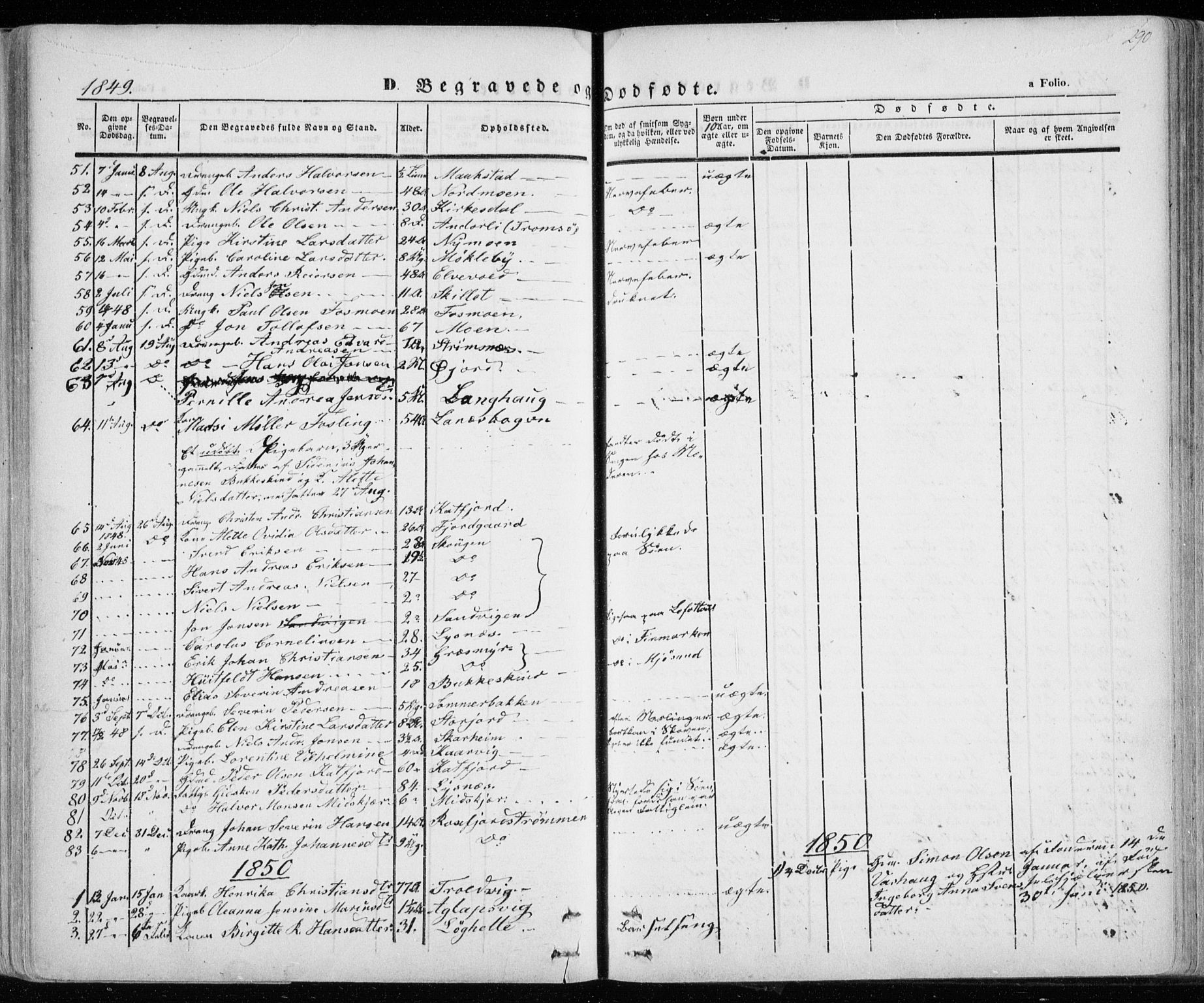 Lenvik sokneprestembete, AV/SATØ-S-1310/H/Ha/Haa/L0006kirke: Parish register (official) no. 6, 1845-1854, p. 290