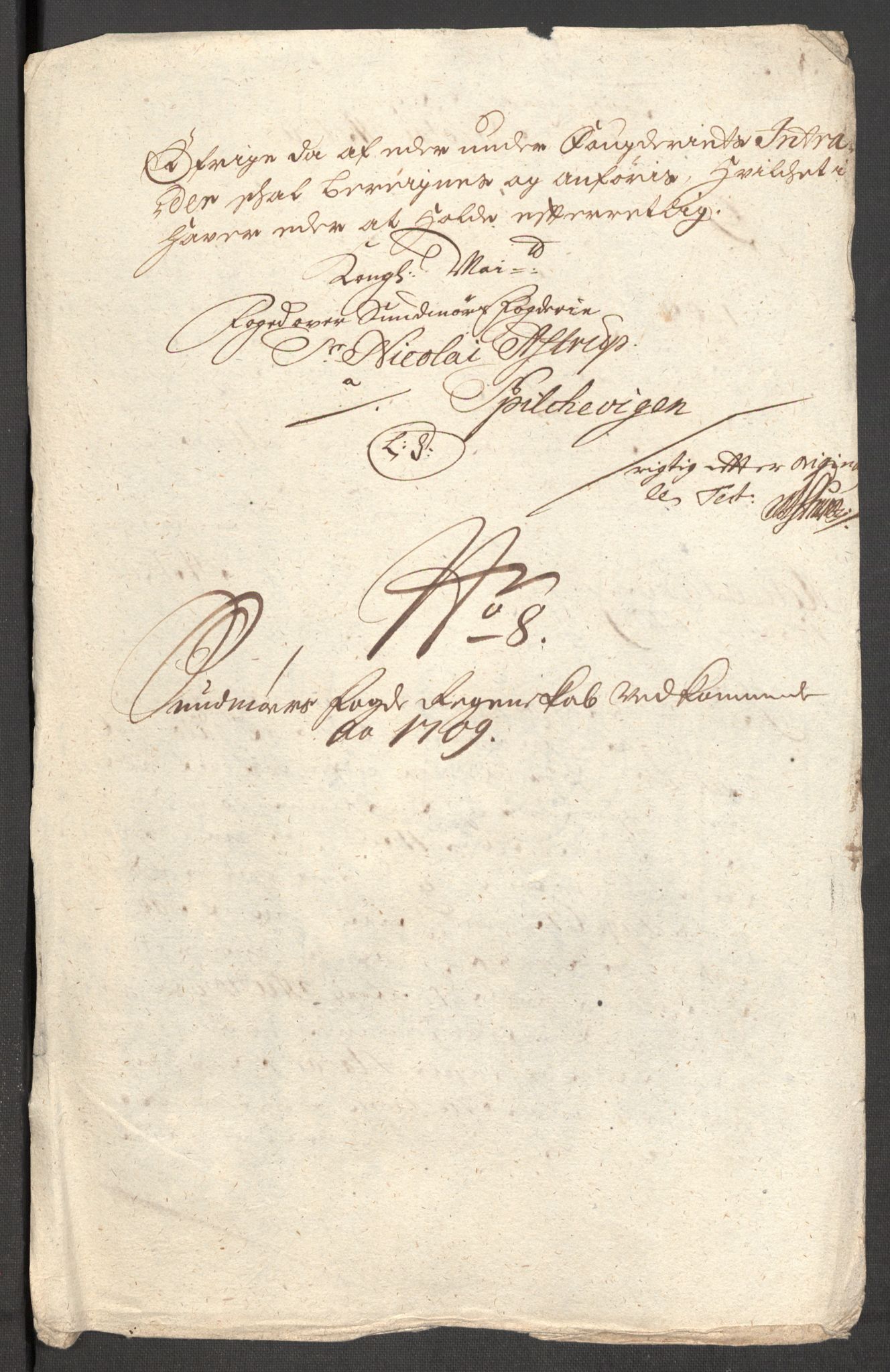 Rentekammeret inntil 1814, Reviderte regnskaper, Fogderegnskap, AV/RA-EA-4092/R54/L3562: Fogderegnskap Sunnmøre, 1708-1709, p. 353