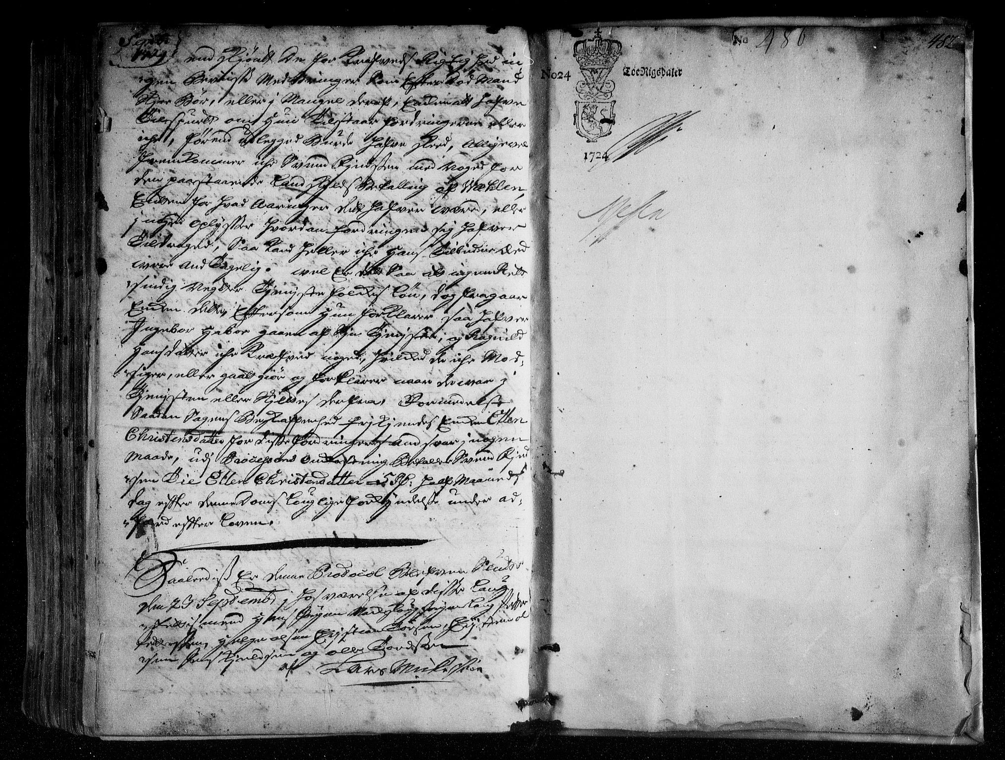 Fredrikstad og Tønsberg lagting, AV/SAO-A-11130/F/Fa/L0016: Tingbok, 1724-1729, p. 481b-482a
