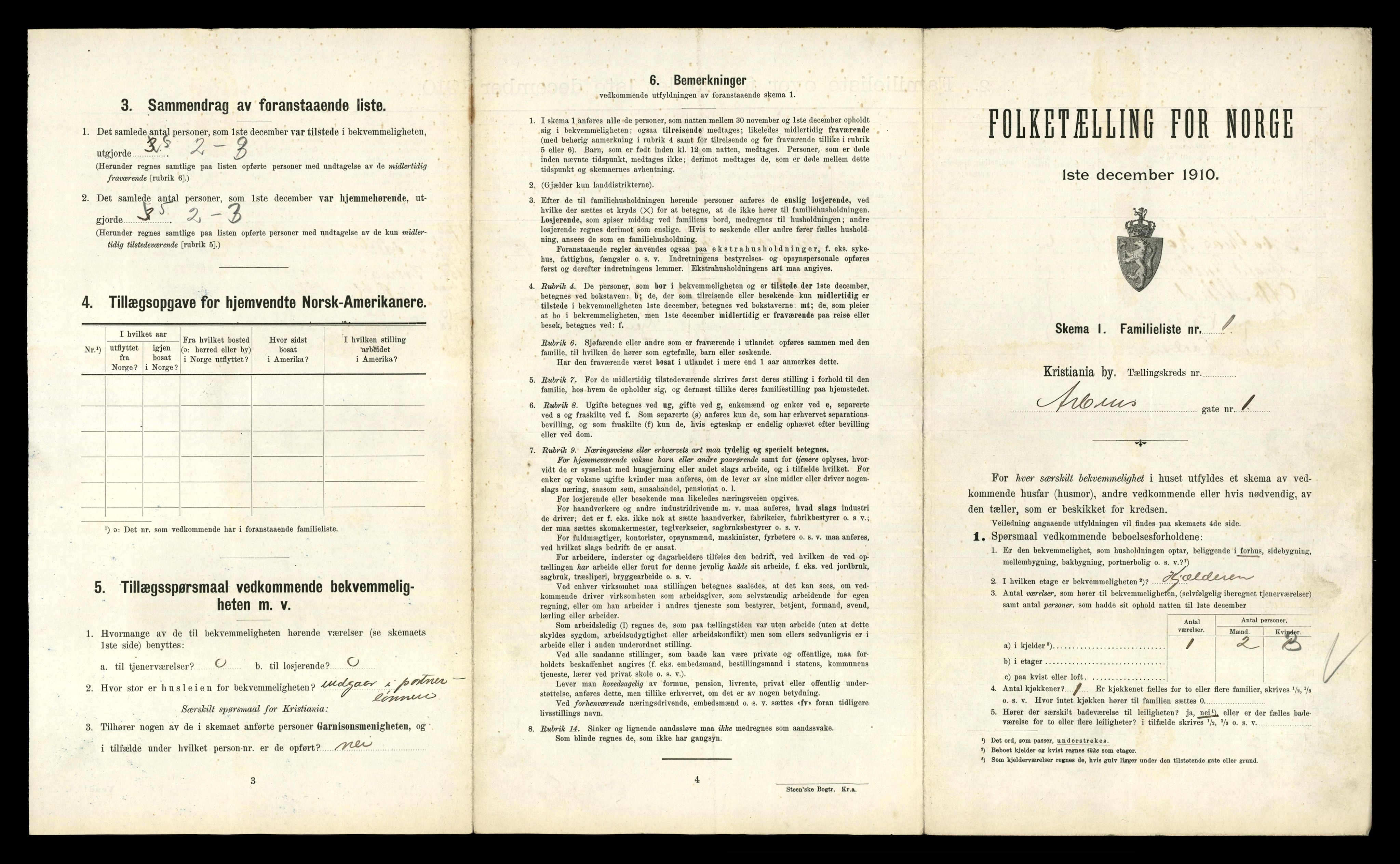 RA, 1910 census for Kristiania, 1910, p. 3001