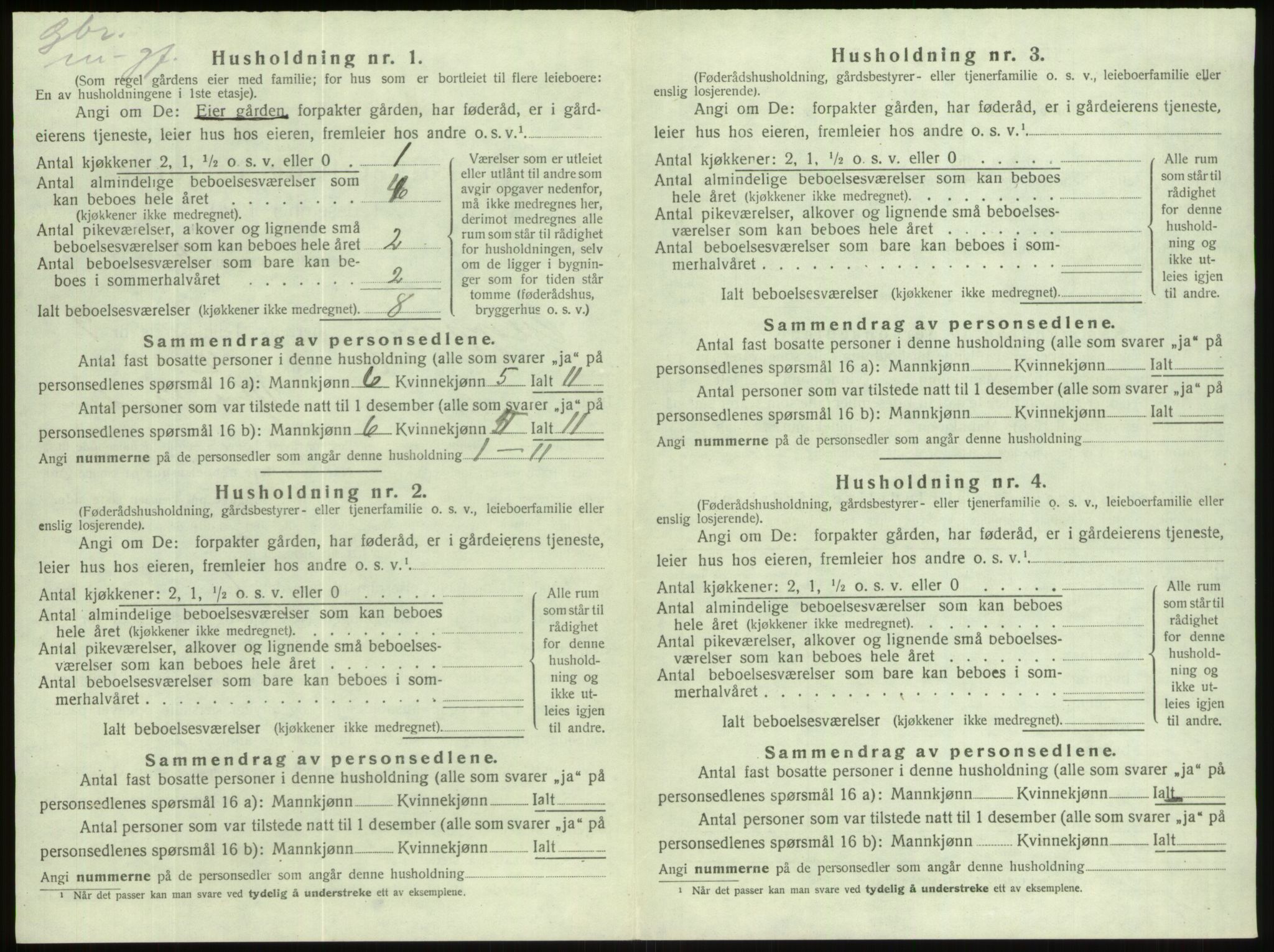 SAB, 1920 census for Gloppen, 1920, p. 618