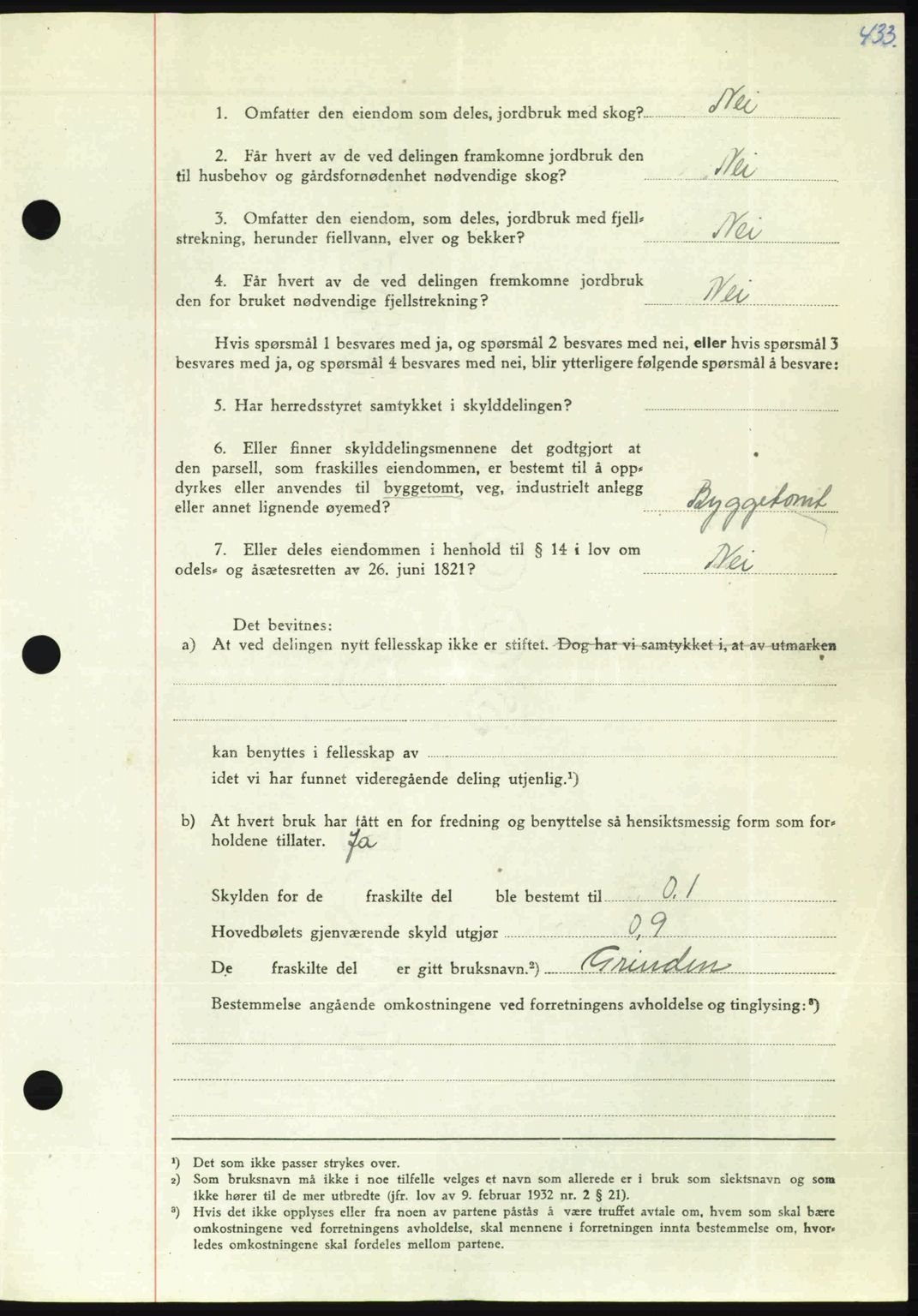 Nordmøre sorenskriveri, AV/SAT-A-4132/1/2/2Ca: Mortgage book no. A106, 1947-1947, Diary no: : 2352/1947