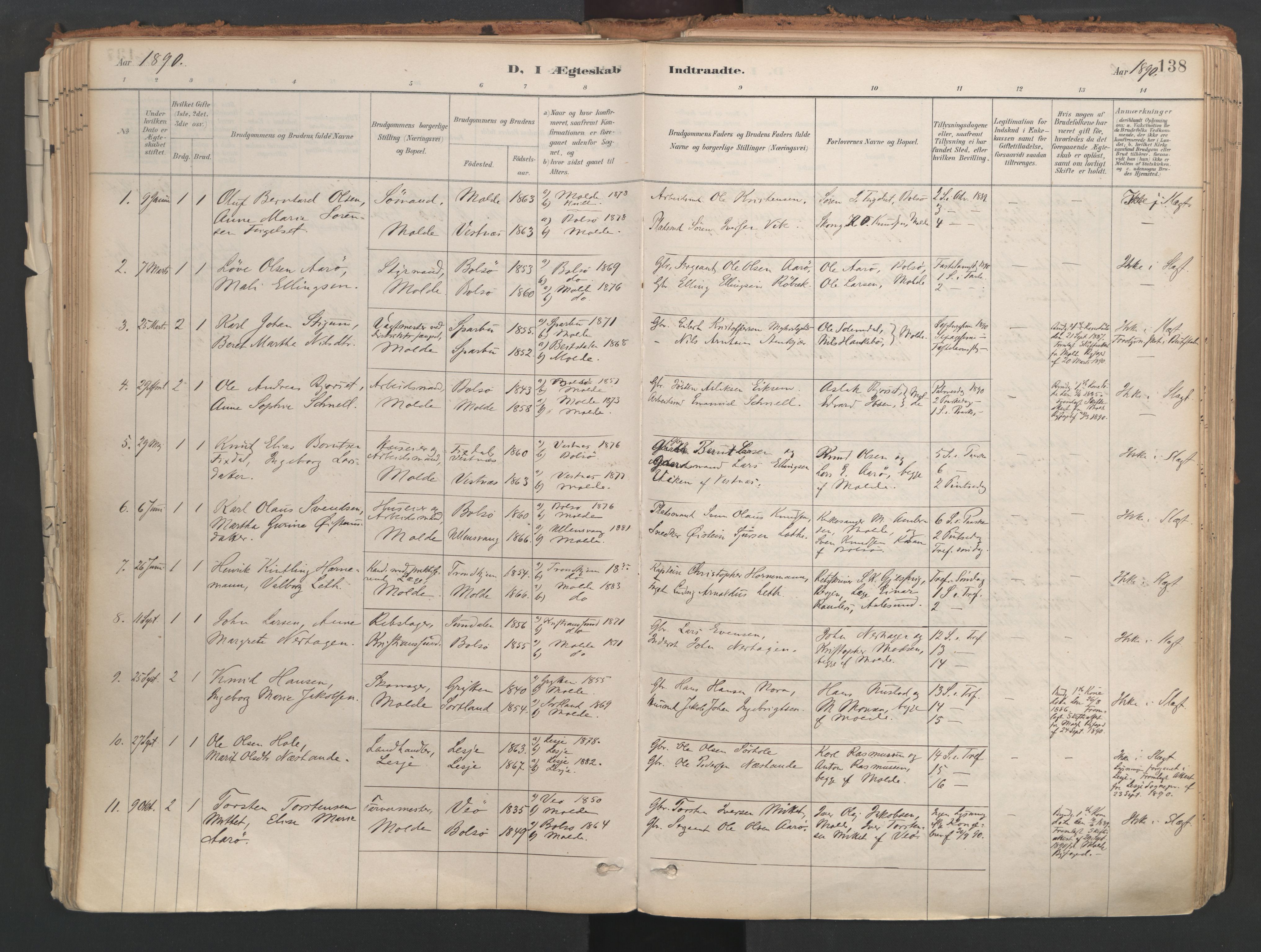 Ministerialprotokoller, klokkerbøker og fødselsregistre - Møre og Romsdal, AV/SAT-A-1454/558/L0692: Parish register (official) no. 558A06, 1887-1971, p. 138