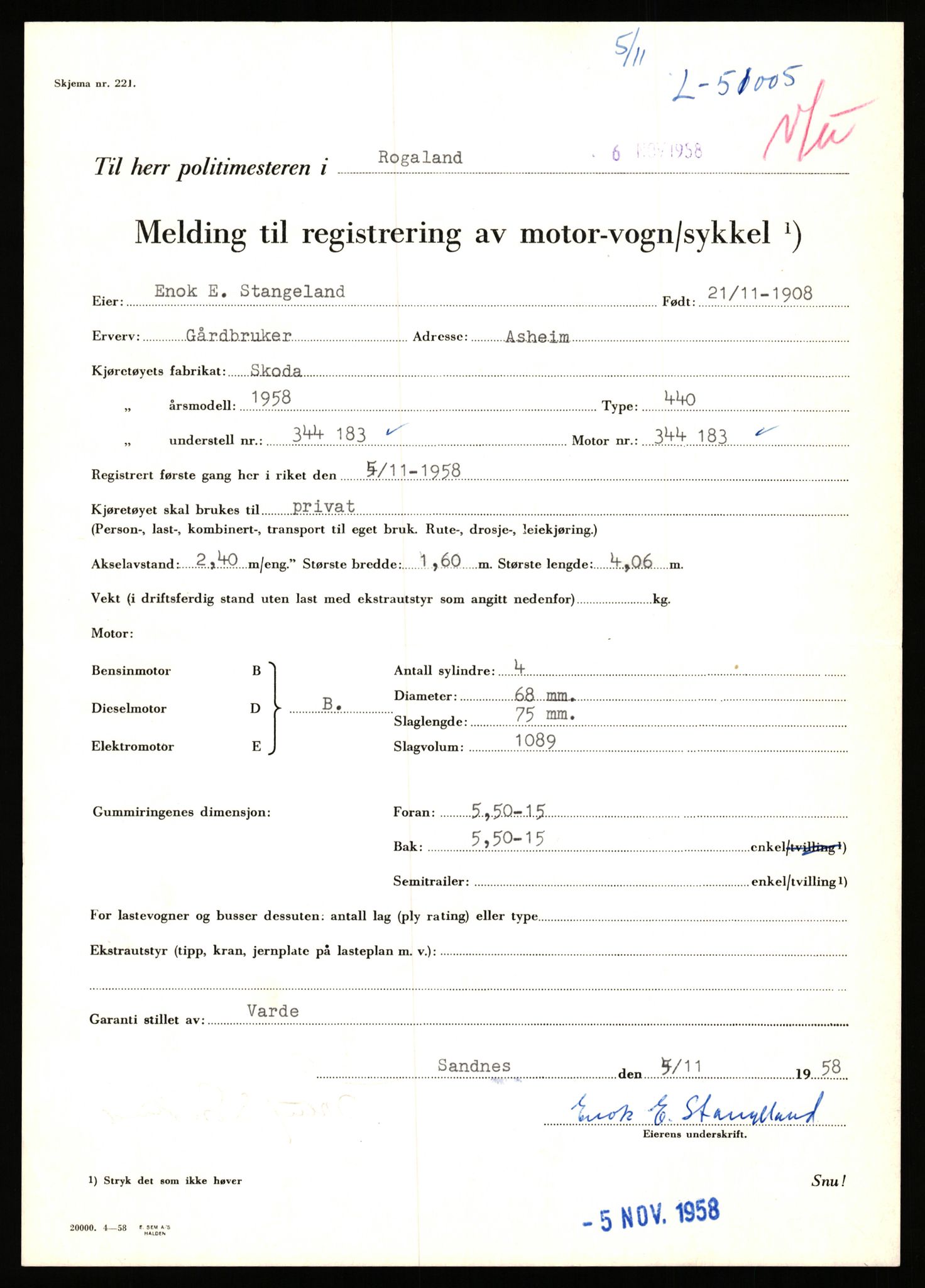 Stavanger trafikkstasjon, AV/SAST-A-101942/0/F/L0050: L-50600 - L-51299, 1930-1971, p. 1301