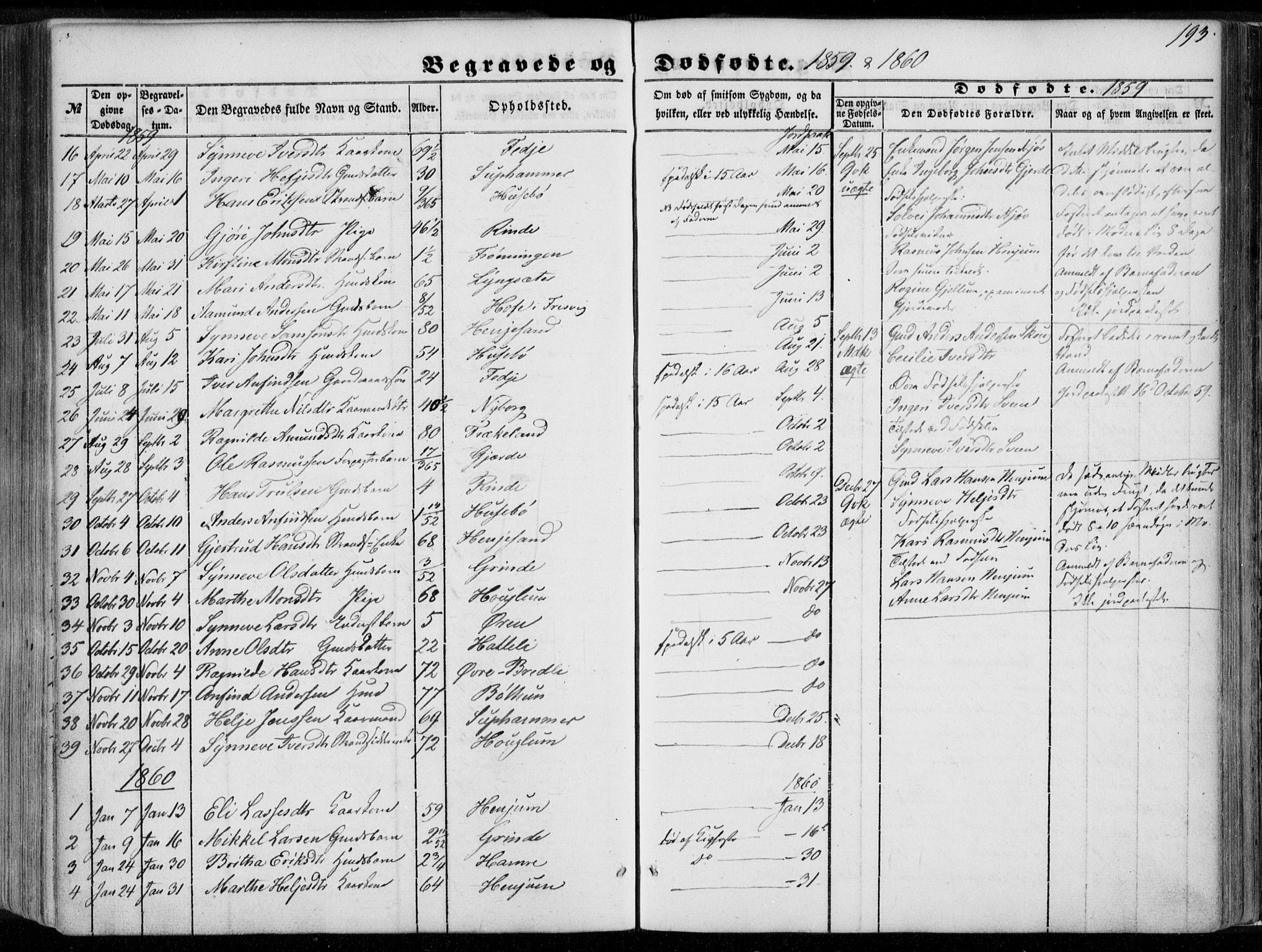 Leikanger sokneprestembete, SAB/A-81001: Parish register (official) no. A 8, 1852-1868, p. 193