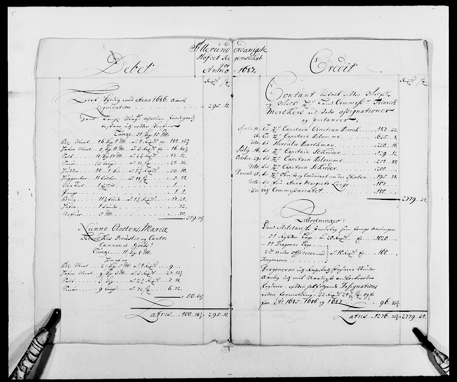 Rentekammeret inntil 1814, Reviderte regnskaper, Fogderegnskap, AV/RA-EA-4092/R02/L0105: Fogderegnskap Moss og Verne kloster, 1685-1687, p. 264