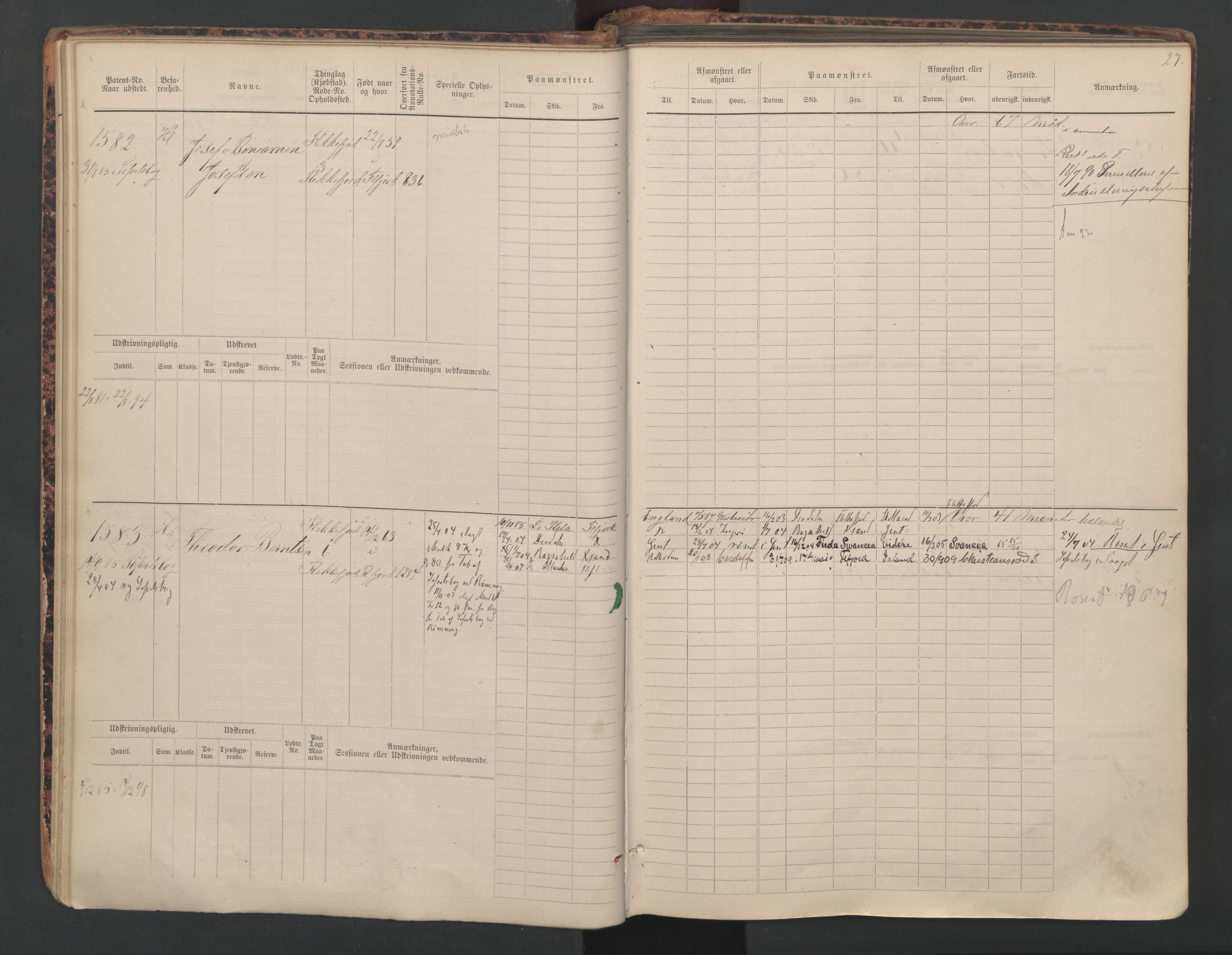 Flekkefjord mønstringskrets, AV/SAK-2031-0018/F/Fb/L0010: Hovedrulle nr 1534-2329, Æ-7, 1884-1948, p. 38