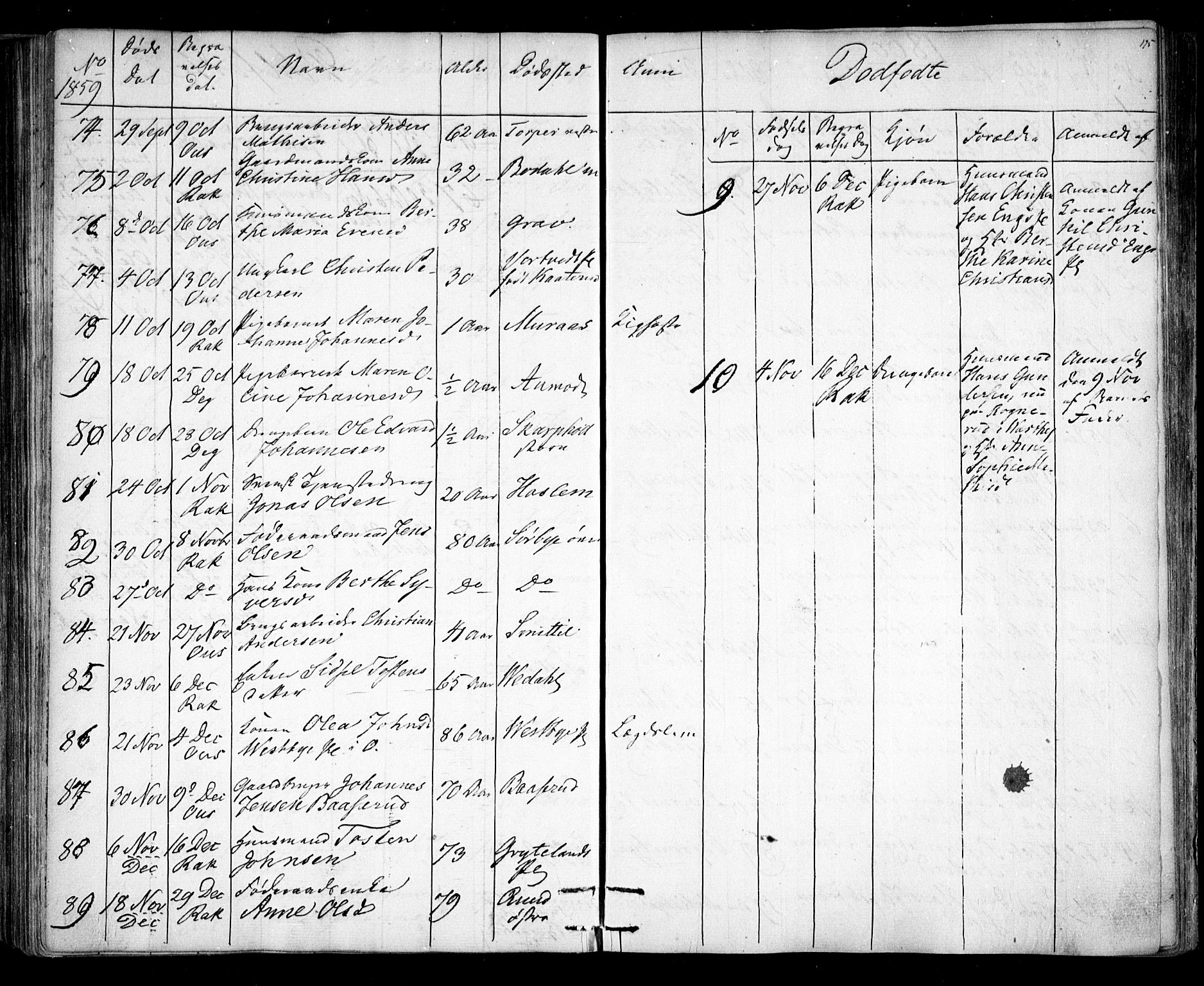 Rakkestad prestekontor Kirkebøker, AV/SAO-A-2008/F/Fa/L0010: Parish register (official) no. I 10, 1857-1861, p. 175