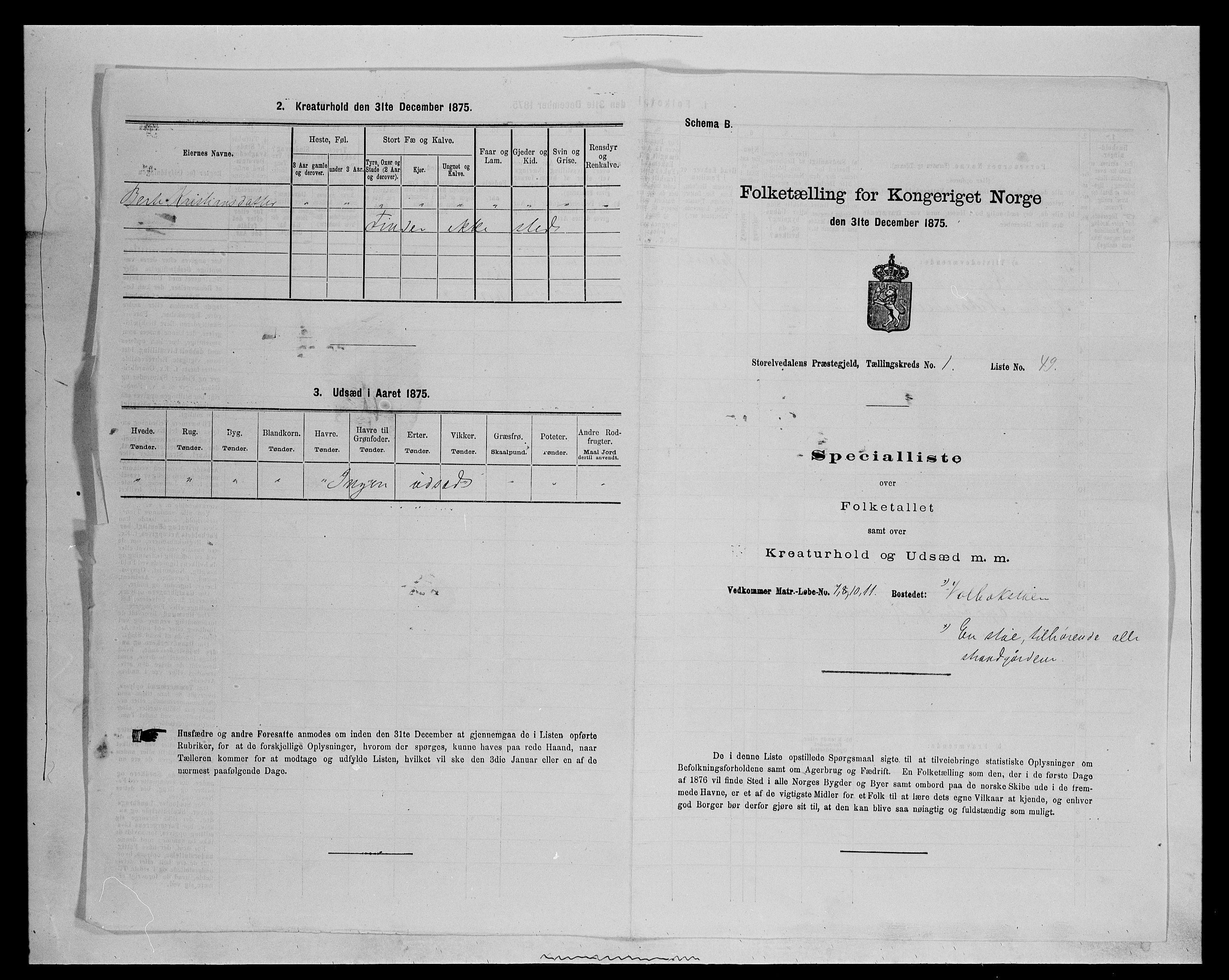 SAH, 1875 census for 0430P Stor-Elvdal, 1875, p. 150