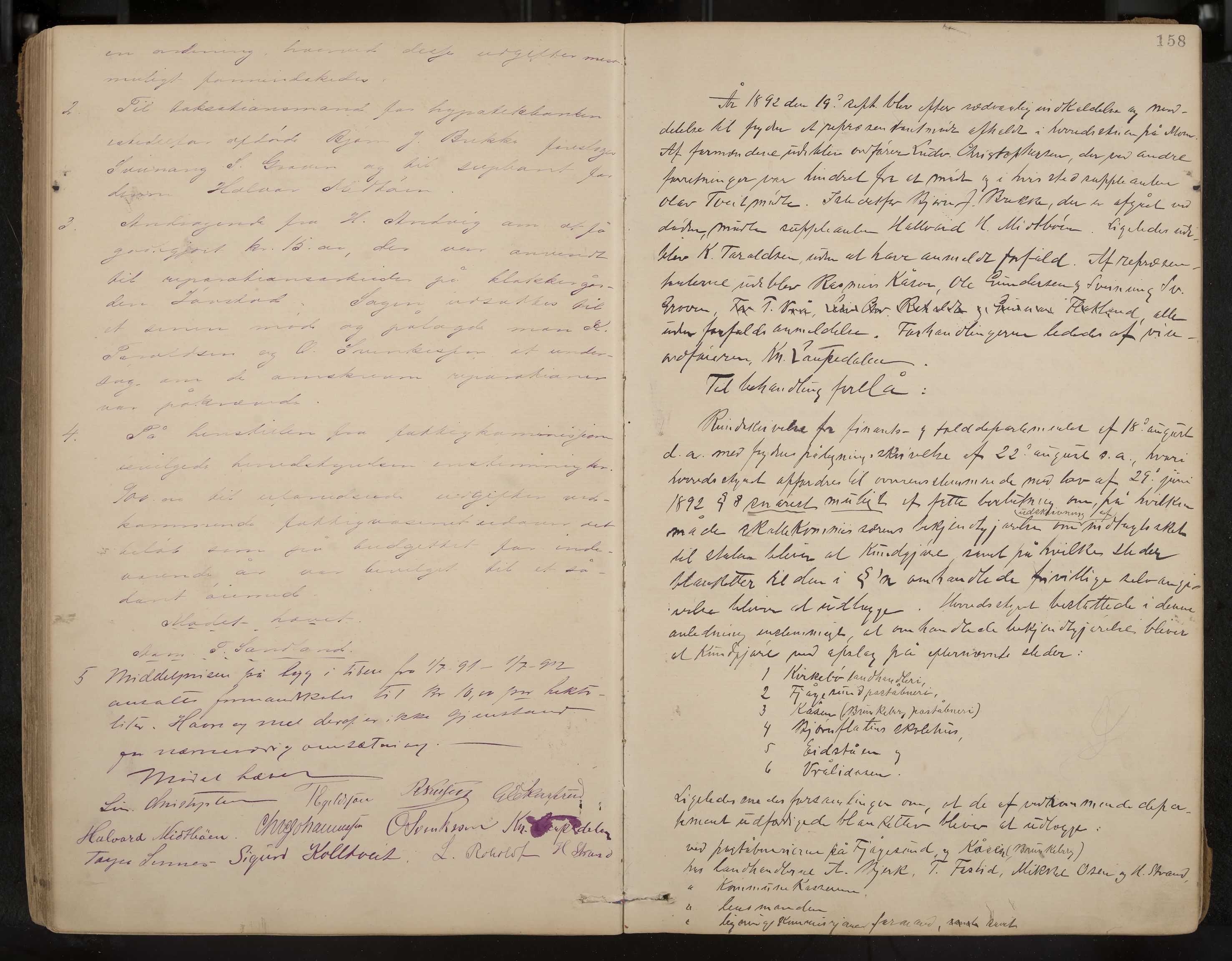 Kviteseid formannskap og sentraladministrasjon, IKAK/0829021/A/Aa/L0003: Møtebok, 1885-1896, p. 158