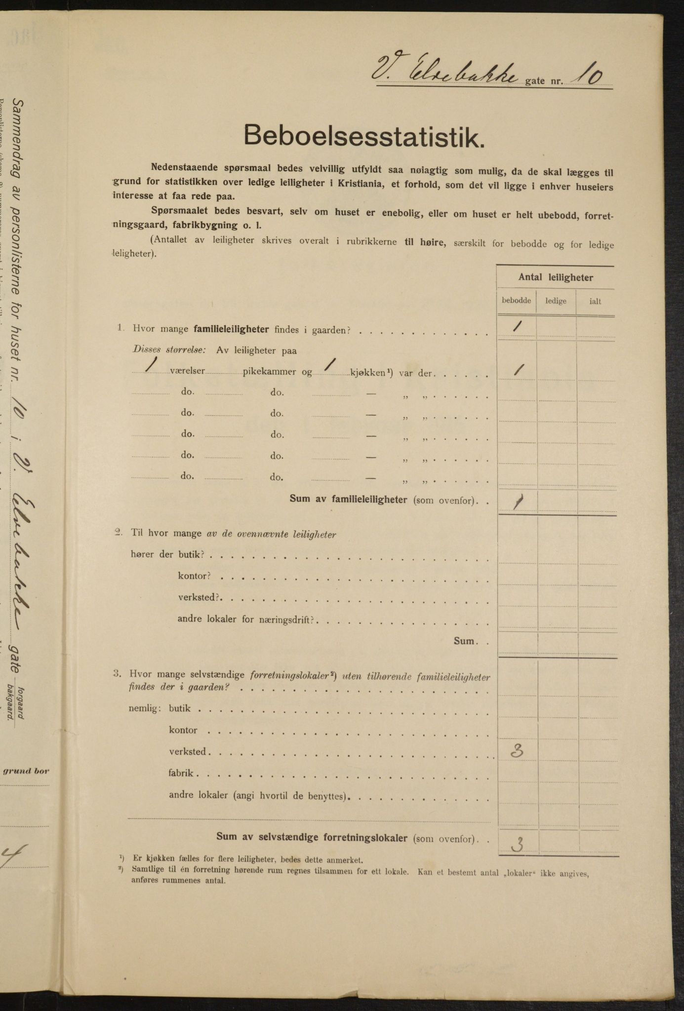 OBA, Municipal Census 1915 for Kristiania, 1915, p. 123083