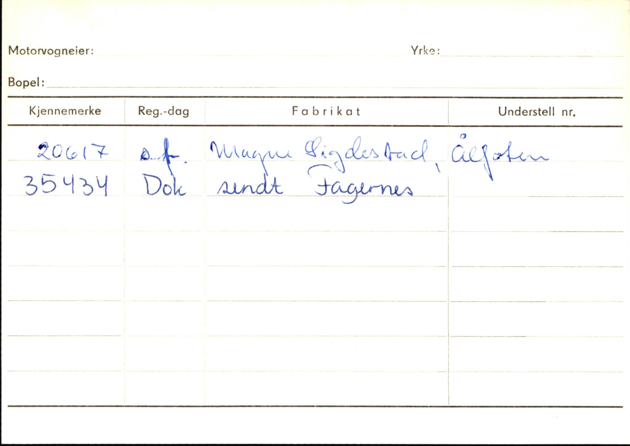 Statens vegvesen, Sogn og Fjordane vegkontor, AV/SAB-A-5301/4/F/L0145: Registerkort Vågsøy S-Å. Årdal I-P, 1945-1975, p. 1153