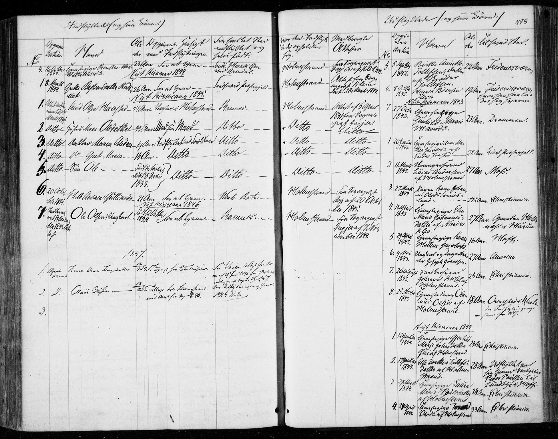 Holmestrand kirkebøker, SAKO/A-346/F/Fa/L0002: Parish register (official) no. 2, 1840-1866, p. 498