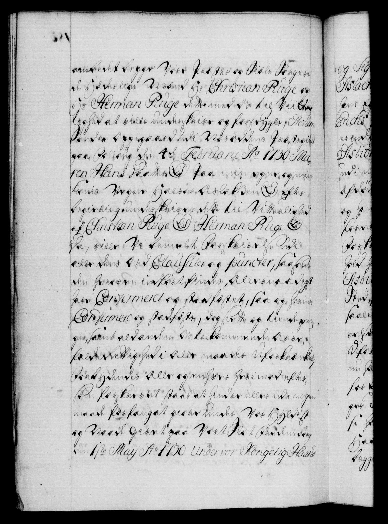 Danske Kanselli 1572-1799, AV/RA-EA-3023/F/Fc/Fca/Fcaa/L0027: Norske registre, 1730-1732, p. 183b