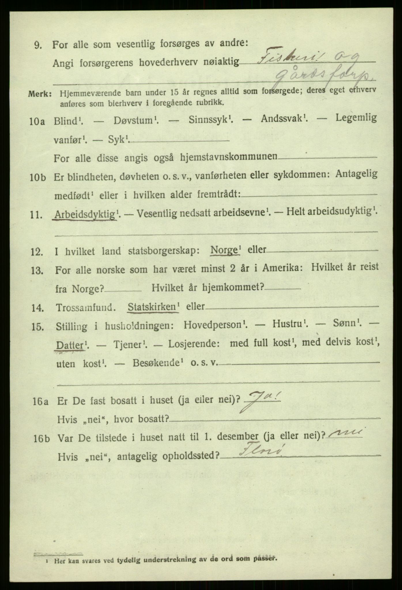 SAB, 1920 census for Askvoll, 1920, p. 5939