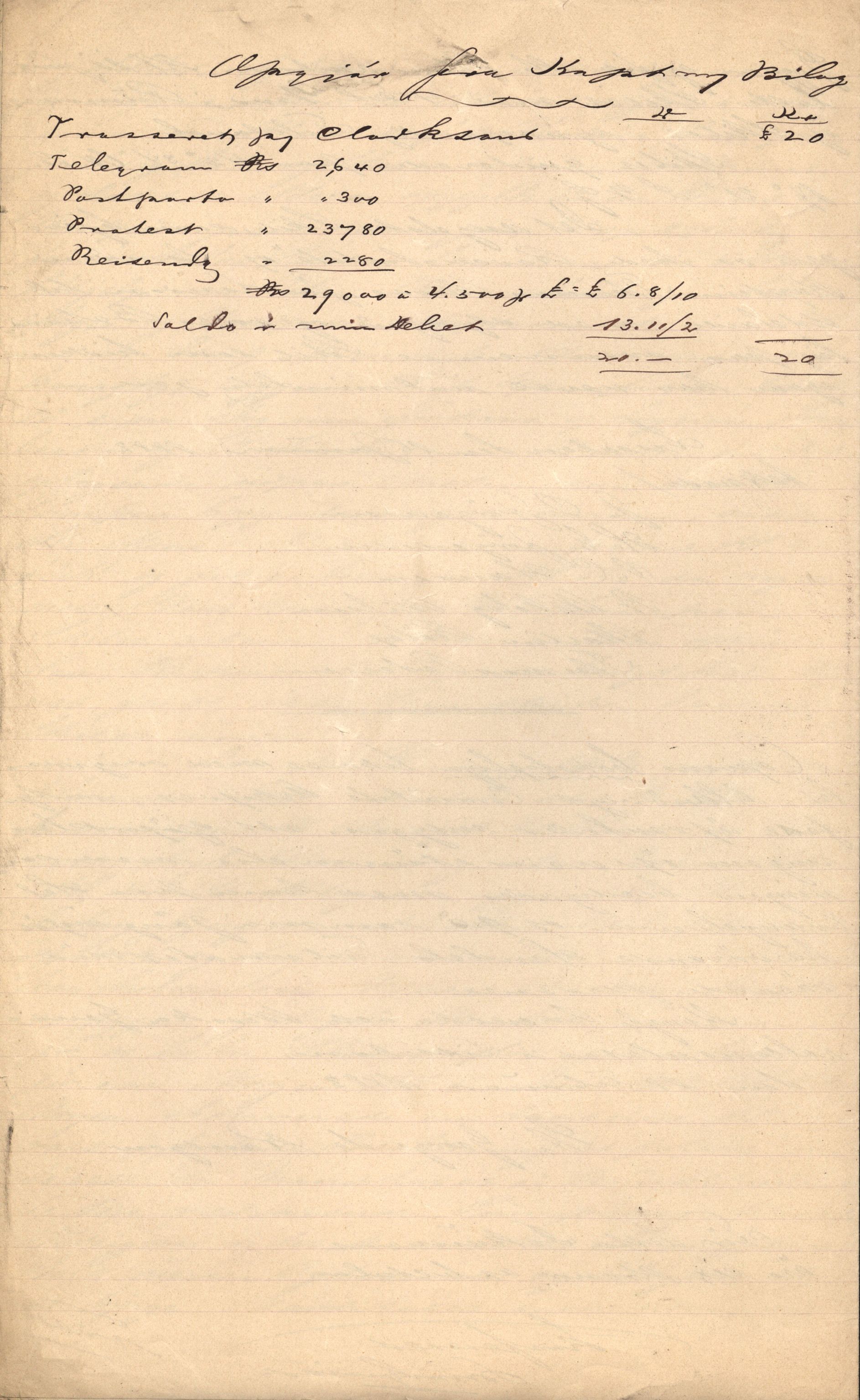 Pa 63 - Østlandske skibsassuranceforening, VEMU/A-1079/G/Ga/L0016/0011: Havaridokumenter / Elise, Dux, Dagmar, Dacapo, Louis, Iphignia, 1883, p. 46