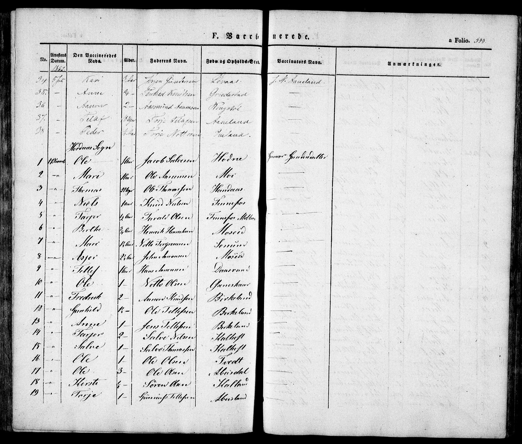 Evje sokneprestkontor, AV/SAK-1111-0008/F/Fa/Faa/L0005: Parish register (official) no. A 5, 1843-1865, p. 541