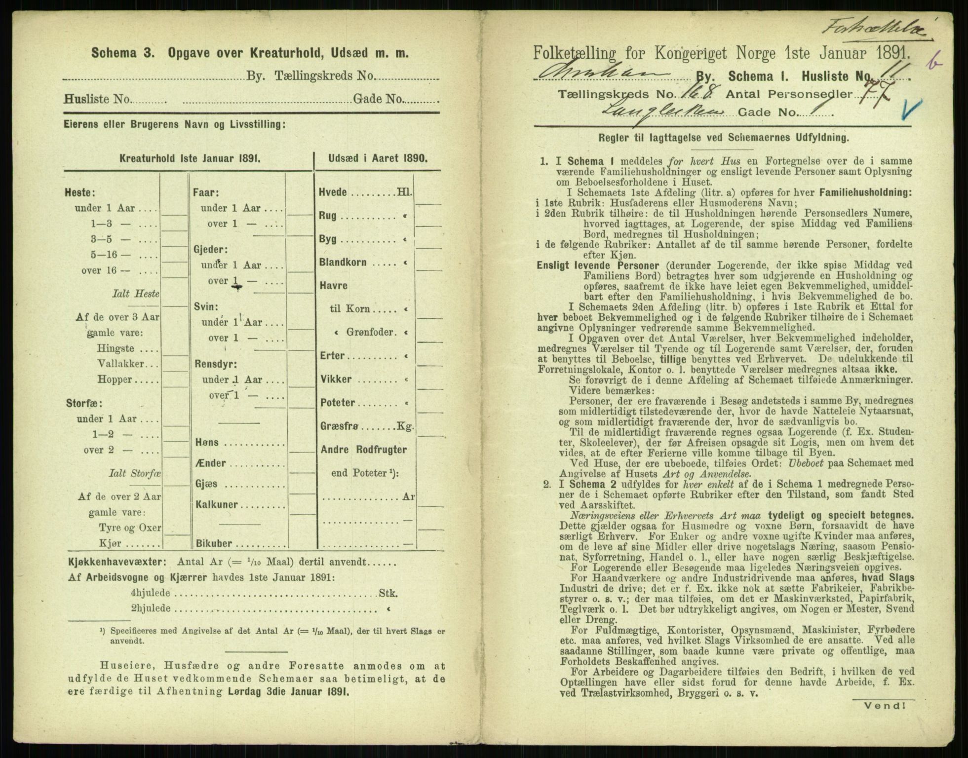 RA, 1891 census for 0301 Kristiania, 1891, p. 98070