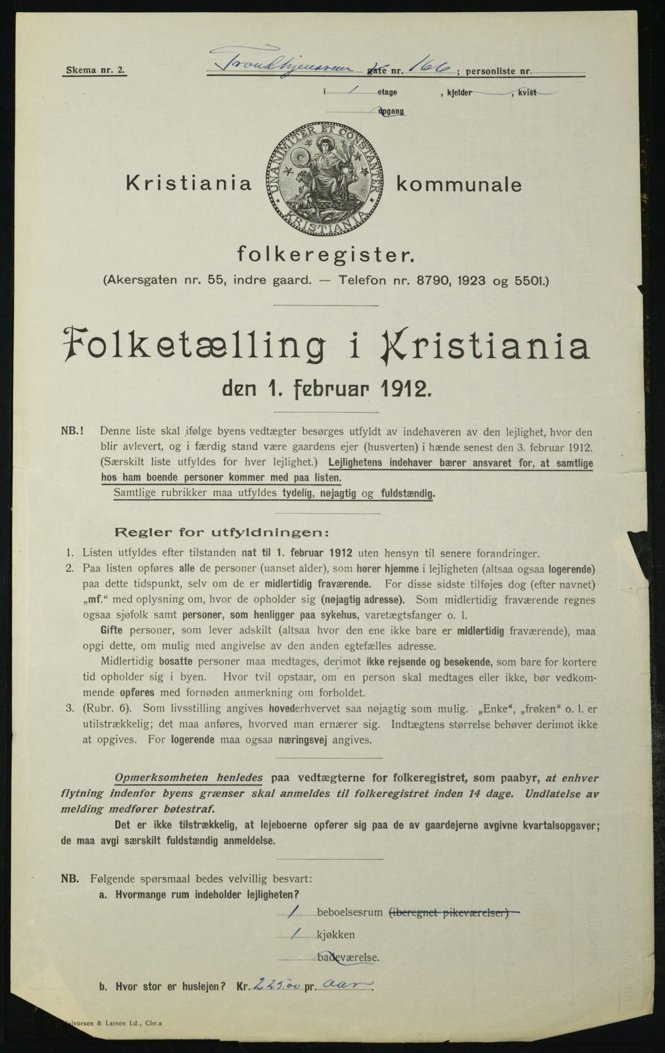 OBA, Municipal Census 1912 for Kristiania, 1912, p. 117362