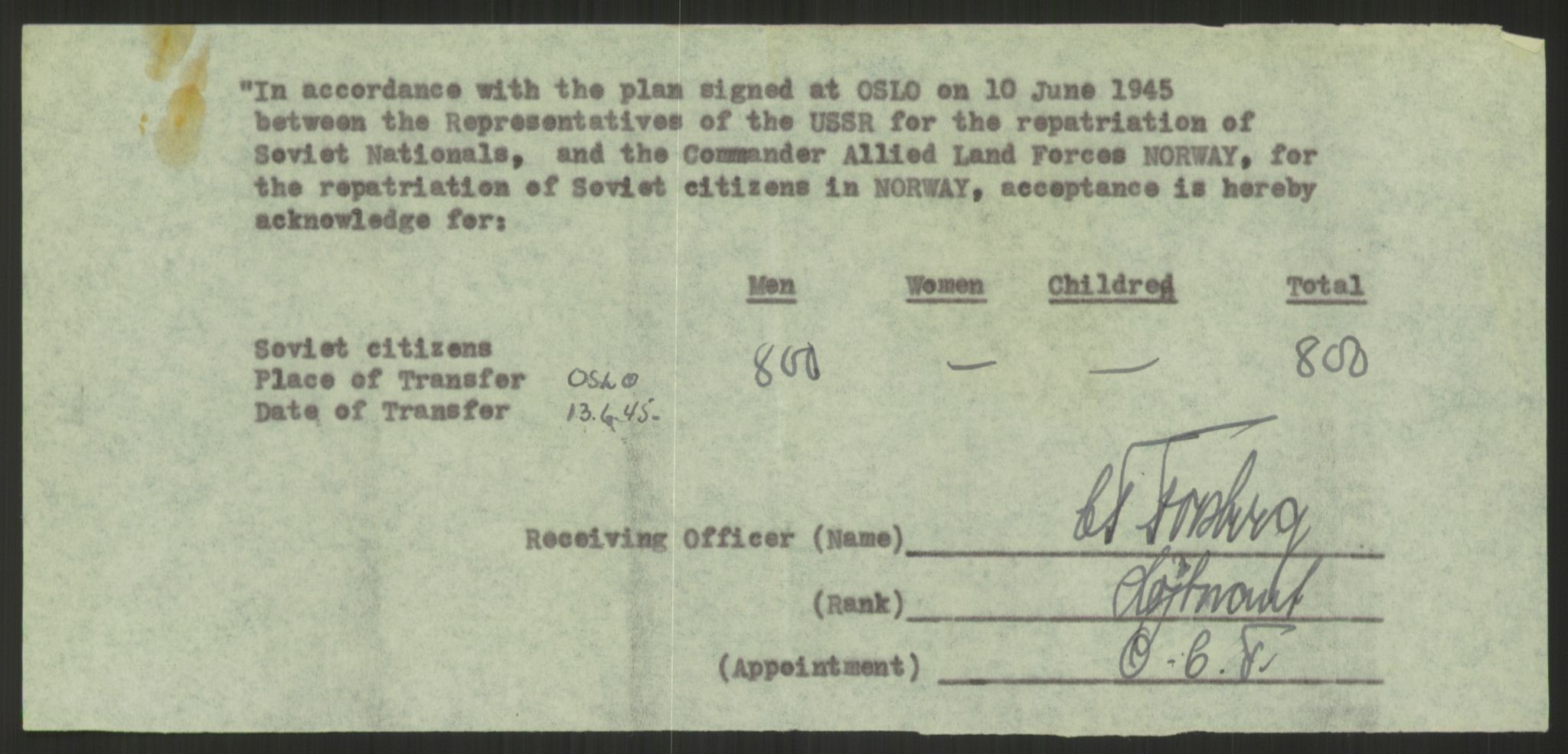 Flyktnings- og fangedirektoratet, Repatrieringskontoret, RA/S-1681/D/Db/L0022: Displaced Persons (DPs) og sivile tyskere, 1945-1948, p. 416