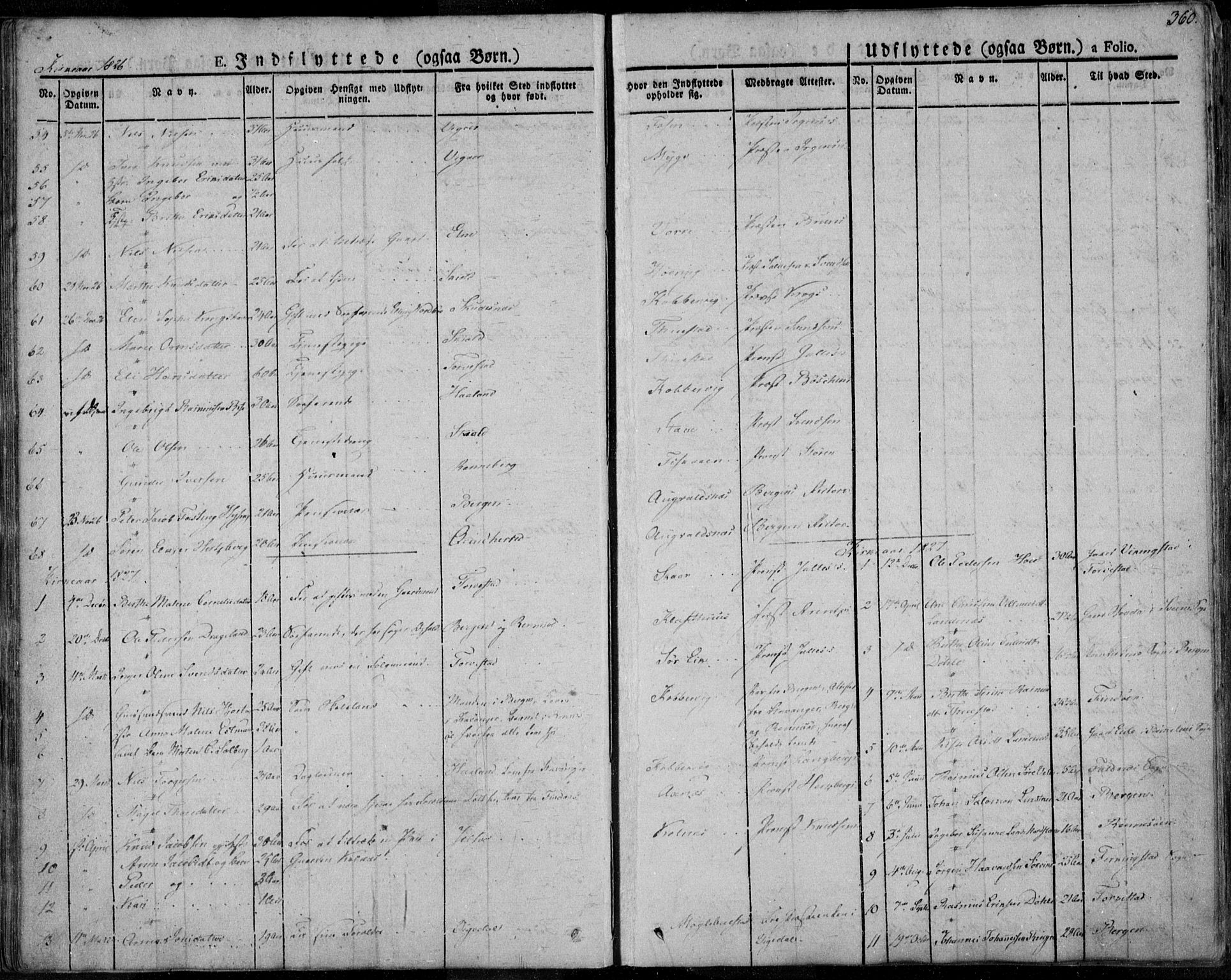 Avaldsnes sokneprestkontor, SAST/A -101851/H/Ha/Haa/L0005: Parish register (official) no. A 5.2, 1825-1841, p. 360