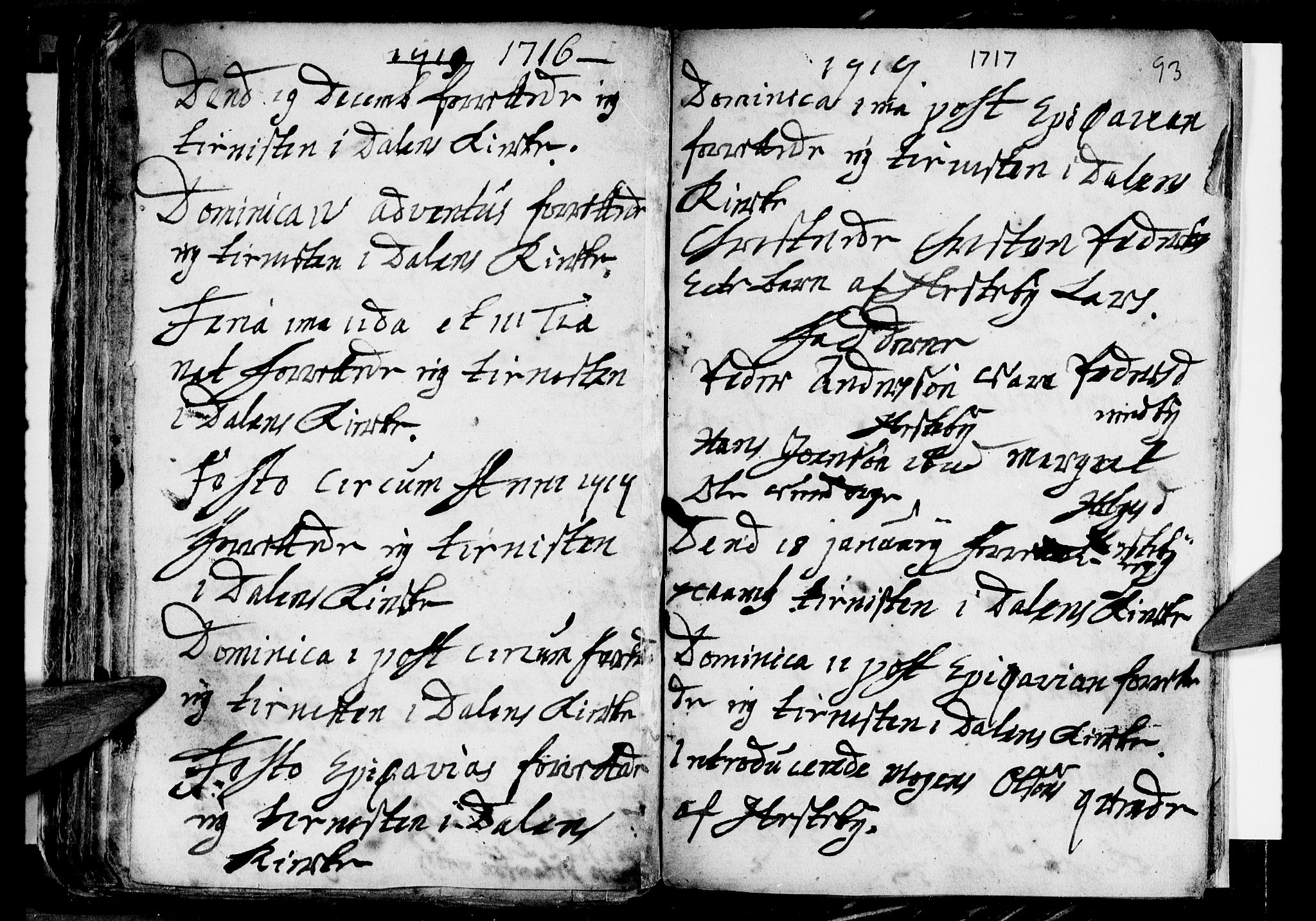 Ministerialprotokoller, klokkerbøker og fødselsregistre - Nordland, SAT/A-1459/847/L0661: Parish register (official) no. 847A01, 1708-1717, p. 93